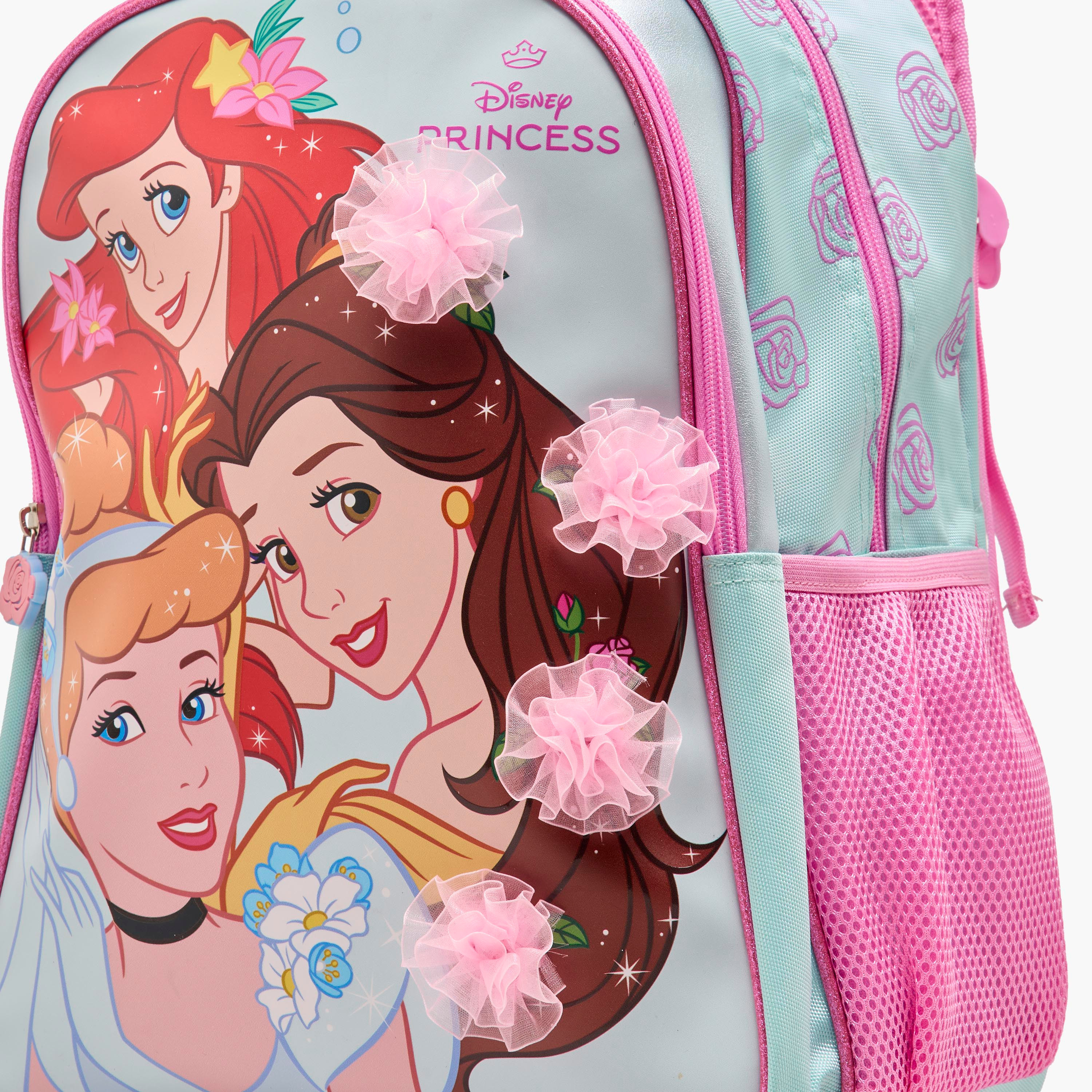 Disney Princess Print Backpack with Adjustable Shoulder Straps and Zip Closure - 16 inches-school-bagsandbackpacks-backpacks-image-10