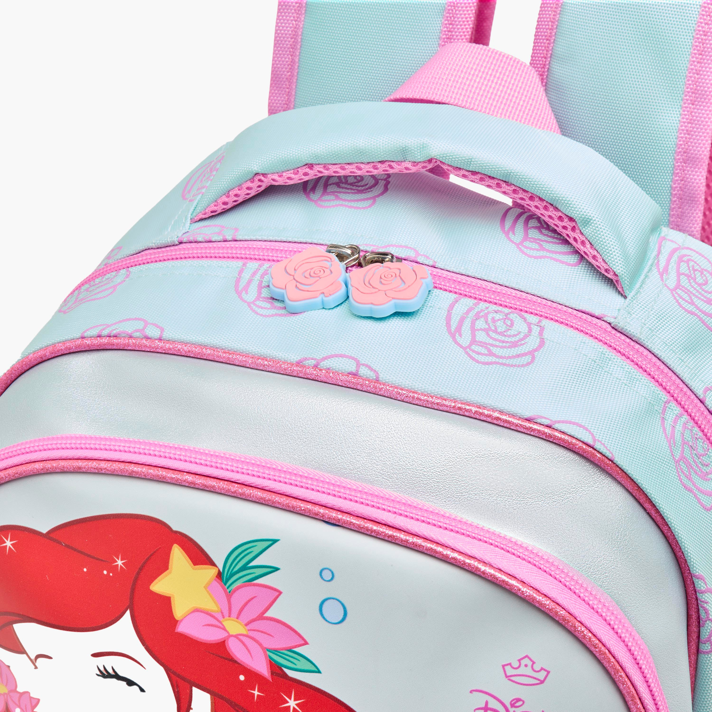 Disney Princess Print Backpack with Adjustable Shoulder Straps and Zip Closure - 16 inches-school-bagsandbackpacks-backpacks-image-11