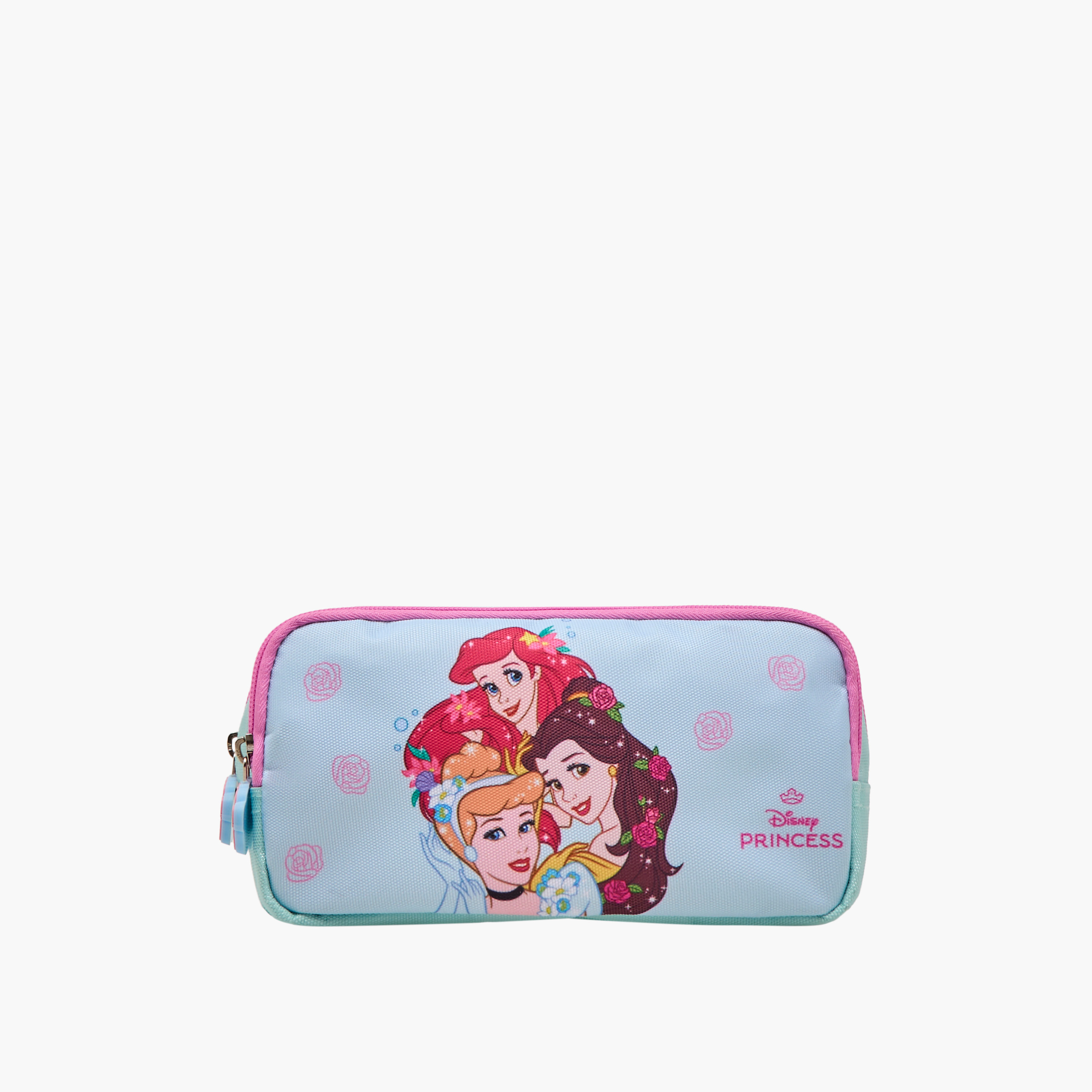 Disney Princess Print Pencil Pouch with Zip Closure-school-stationery-pencilcases-image-1