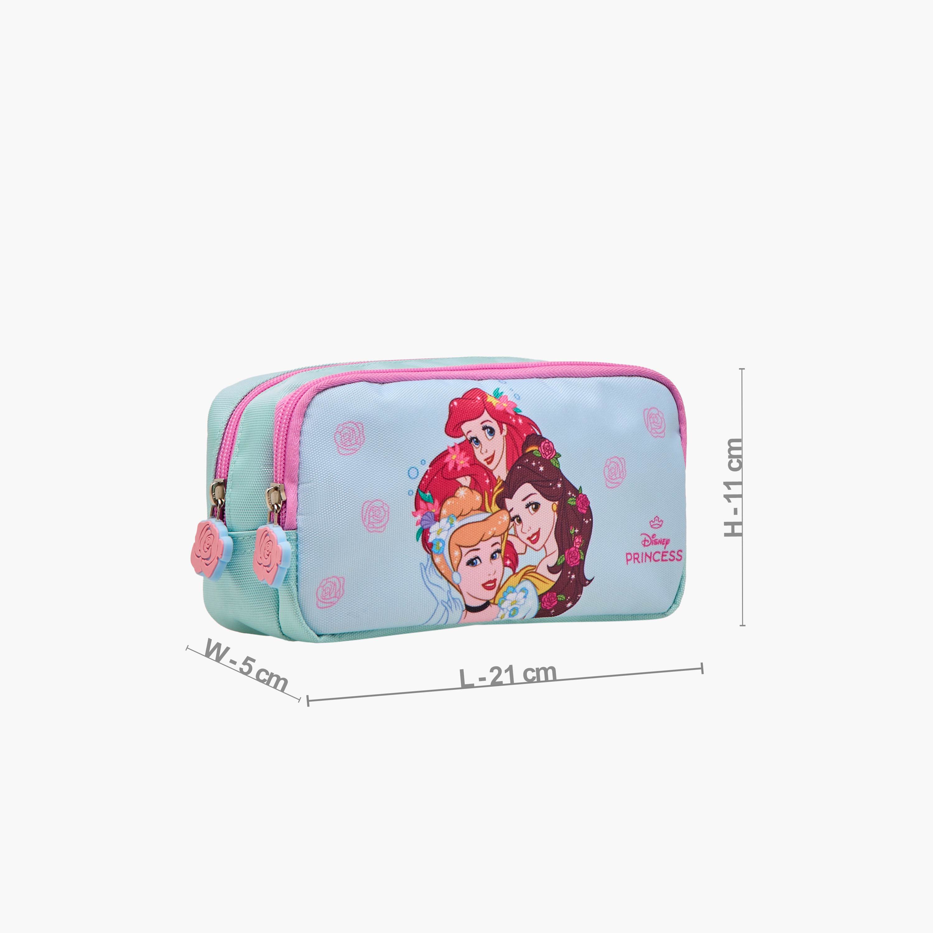 Disney Princess Print Pencil Pouch with Zip Closure-school-stationery-pencilcases-image-2