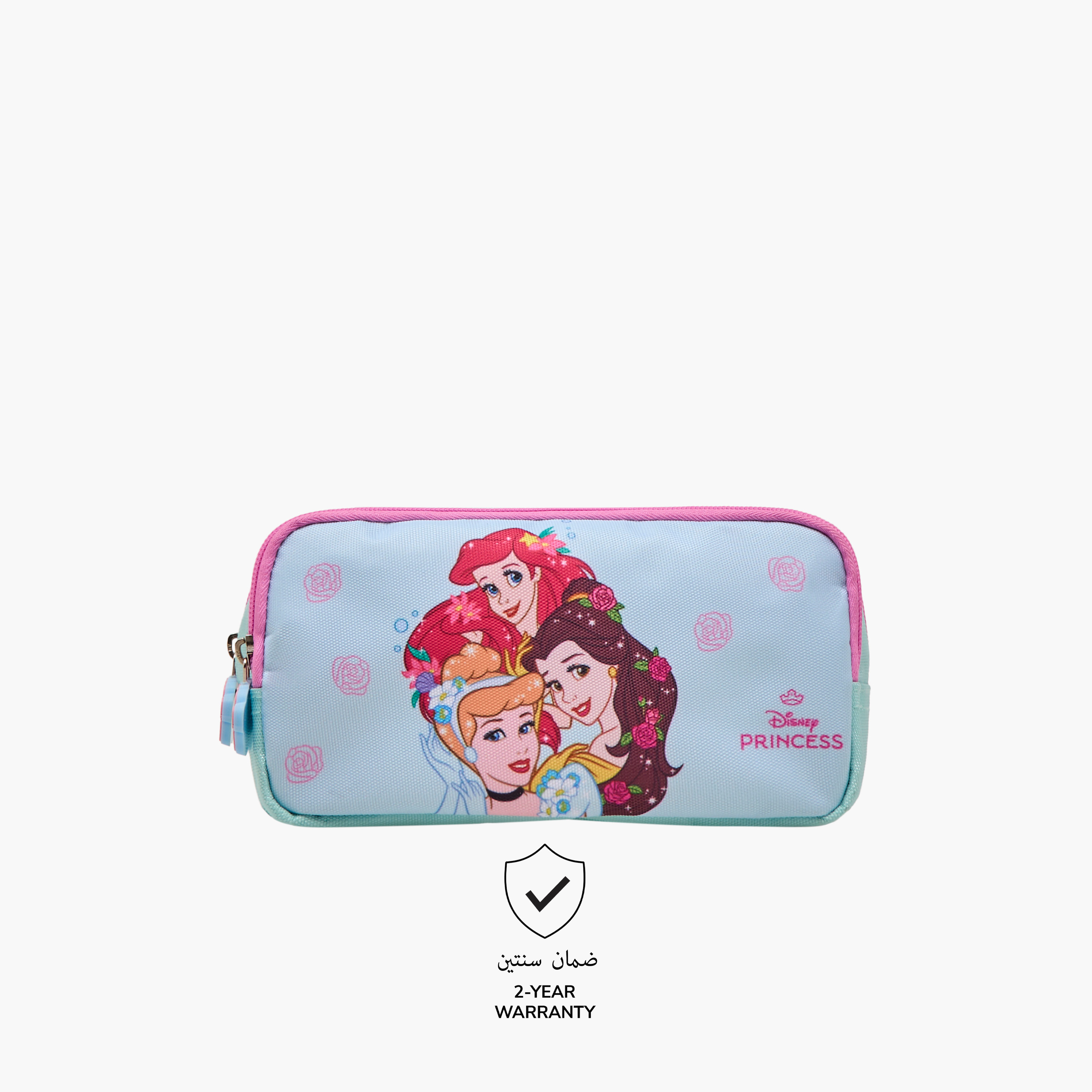 Disney Princess Print Pencil Pouch with Zip Closure-school-stationery-pencilcases-image-4