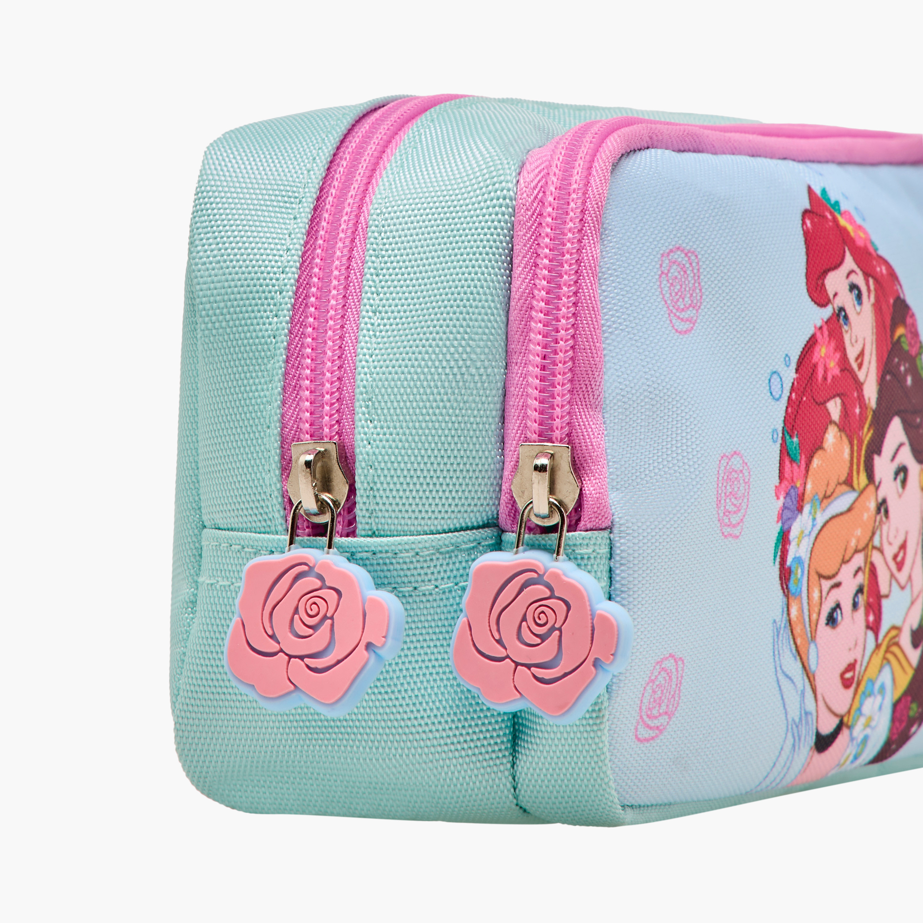 Disney Princess Print Pencil Pouch with Zip Closure-school-stationery-pencilcases-image-5