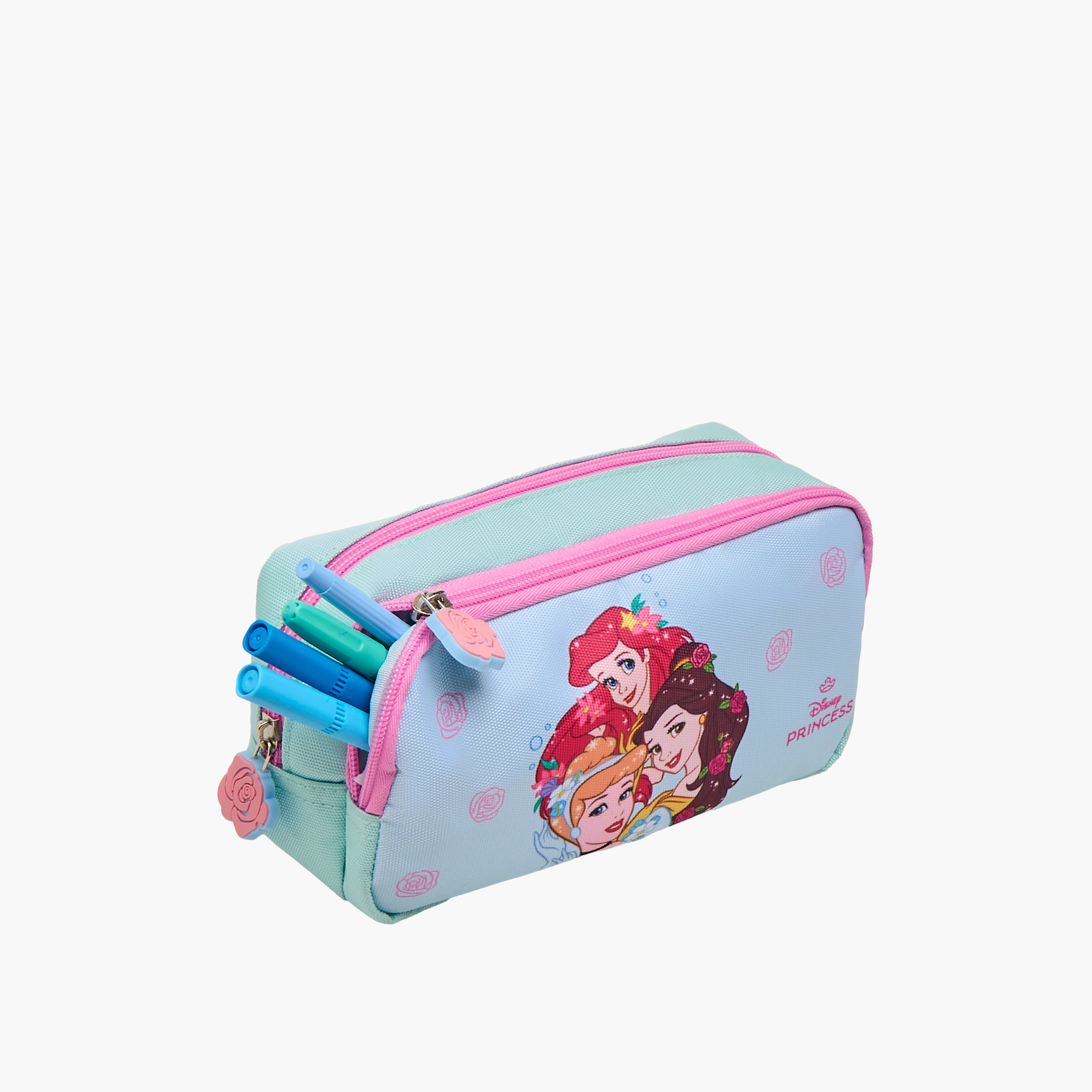 Disney Princess Print Pencil Pouch with Zip Closure-school-stationery-pencilcases-image-8