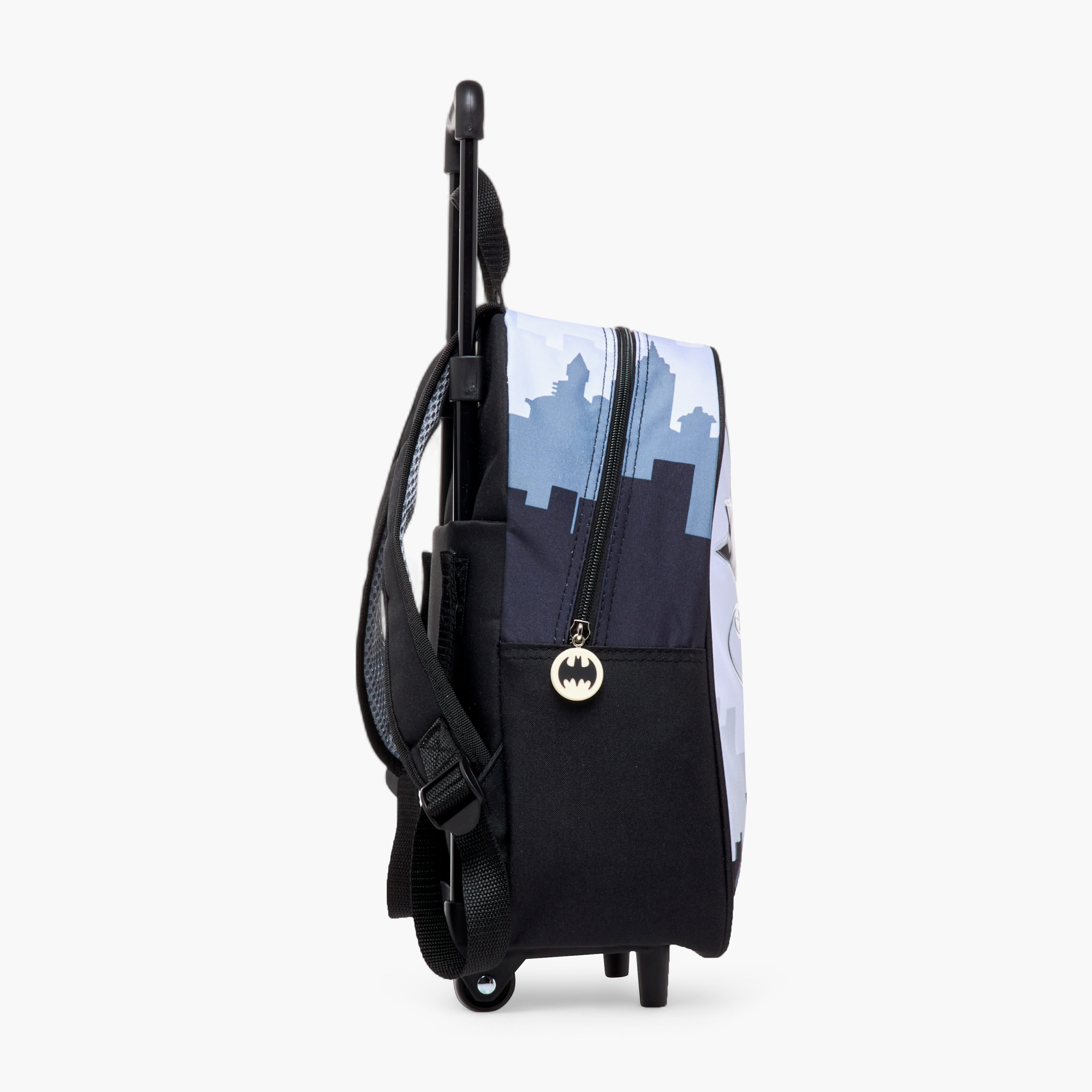 Batman Print 3-Piece Trolley Backpack Set - 13 inches-school-bagsandbackpacks-trolleybags-image-4