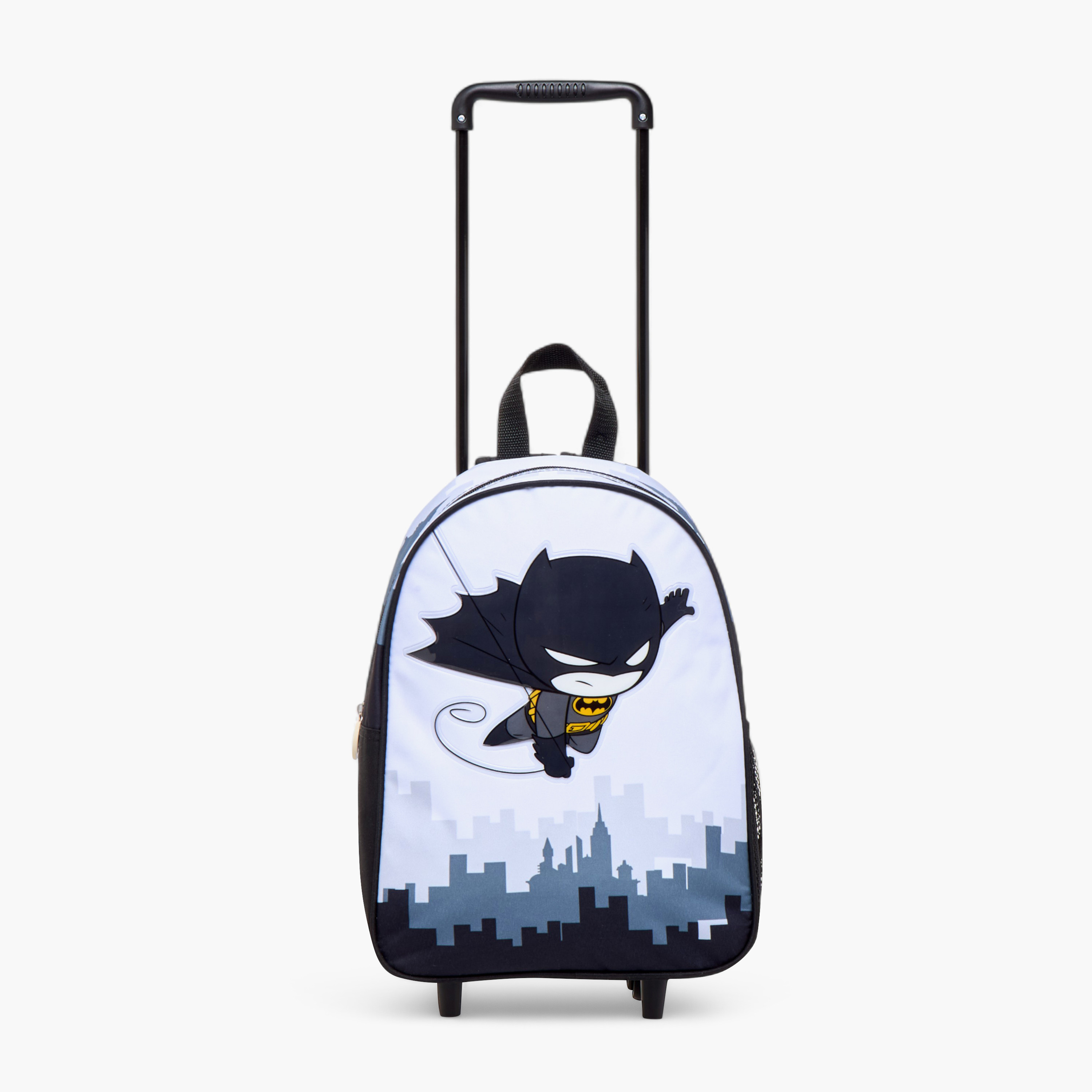 Batman Print 3-Piece Trolley Backpack Set - 13 inches-school-bagsandbackpacks-trolleybags-image-6