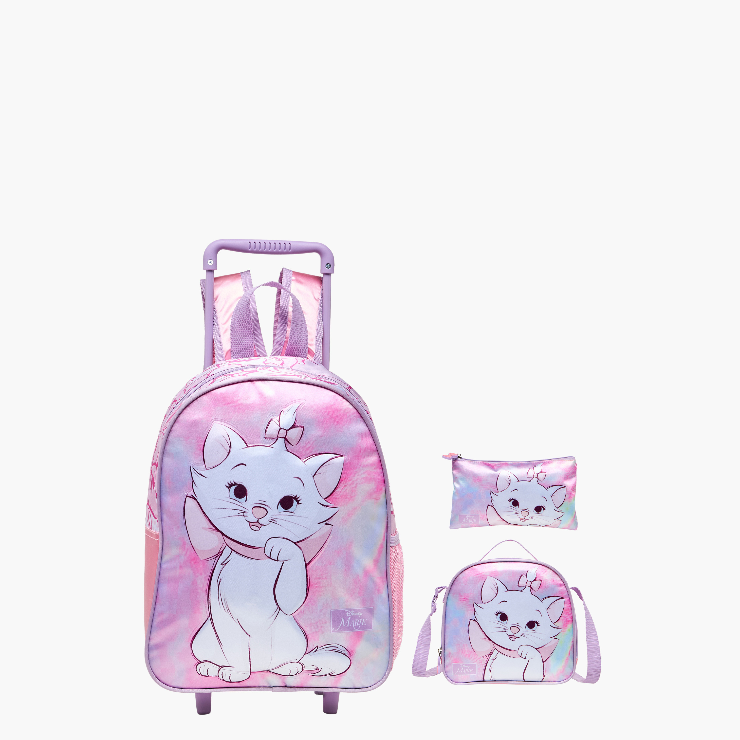 Disney Marie 3-Piece School Trolley Bag Set for Girls 2-5 Years with Lunch Bag and Pencil Pouch -school-bagsandbackpacks-trolleybags-image-1