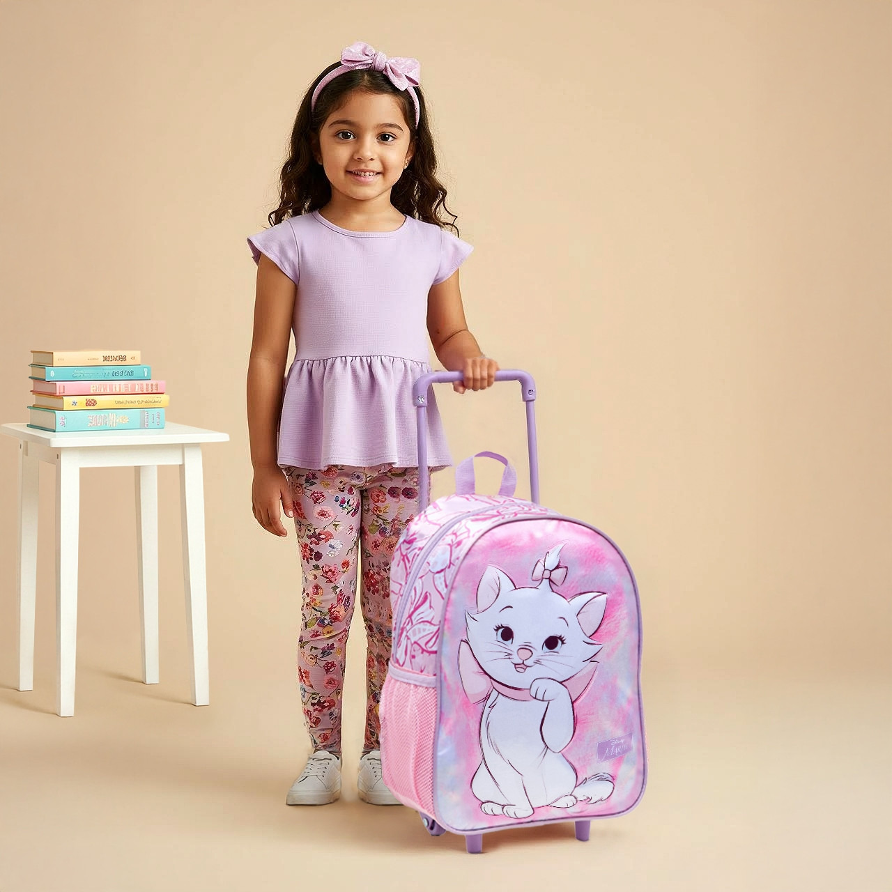 Disney Marie 3-Piece School Trolley Bag Set for Girls 2-5 Years with Lunch Bag and Pencil Pouch -school-bagsandbackpacks-trolleybags-image-2