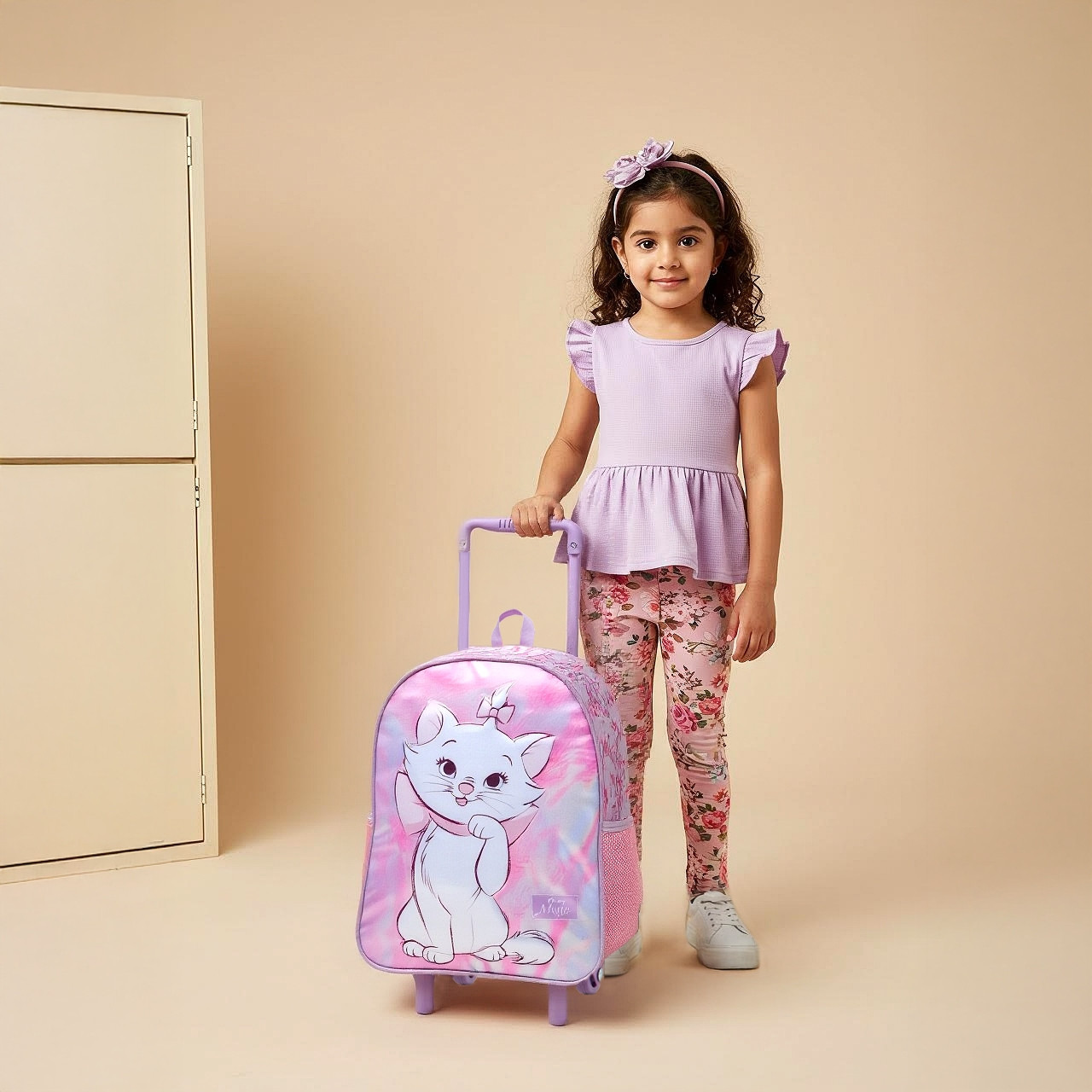 Disney Marie 3-Piece School Trolley Bag Set for Girls 2-5 Years with Lunch Bag and Pencil Pouch -school-bagsandbackpacks-trolleybags-image-3