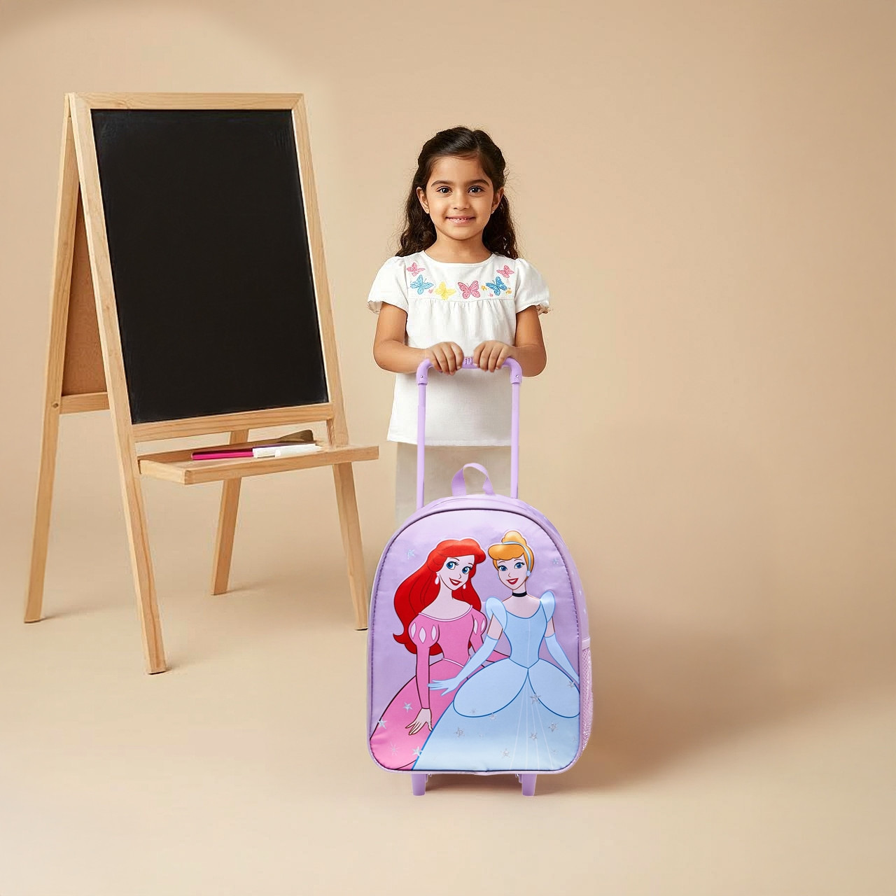 Disney Princess 3-Piece School Trolley Bag Set for Girls 2-5 Years with Lunch Bag and Pencil Pouch -school-bagsandbackpacks-trolleybags-image-2