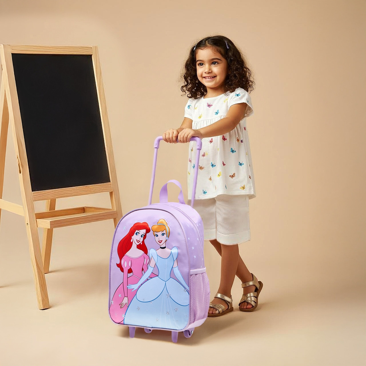 Disney Princess 3-Piece School Trolley Bag Set for Girls 2-5 Years with Lunch Bag and Pencil Pouch -school-bagsandbackpacks-trolleybags-image-3