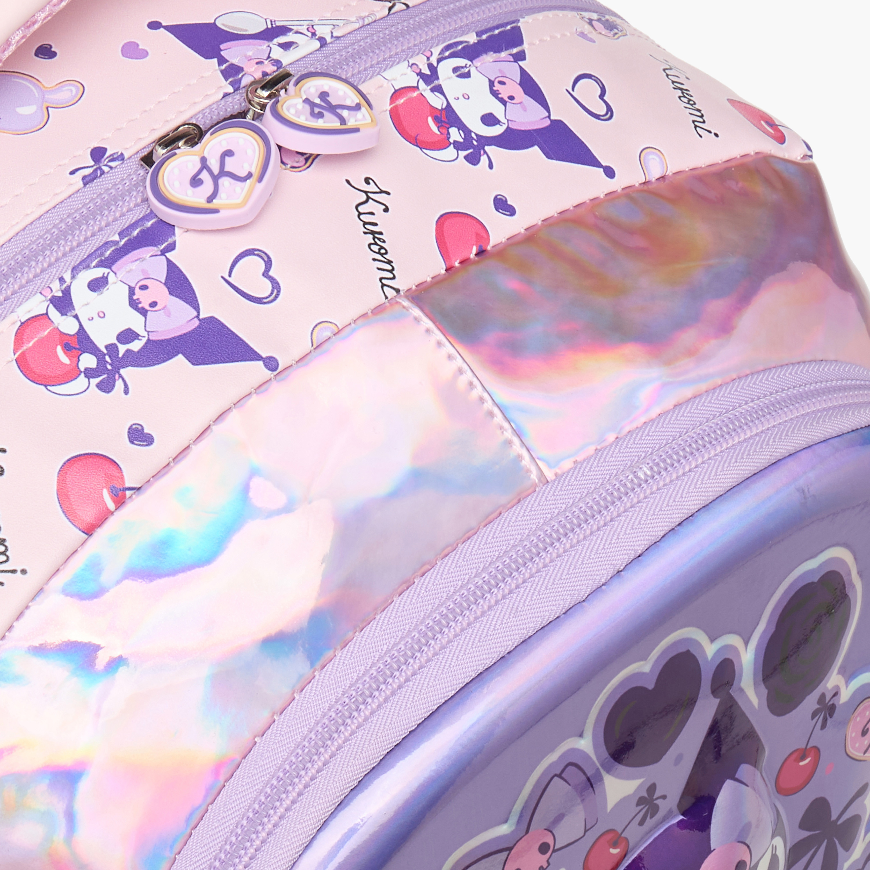 Sanrio Kuromi Print Backpack with Adjustable Straps and Zip Closure - 16 inches-school-bagsandbackpacks-backpacks-image-11