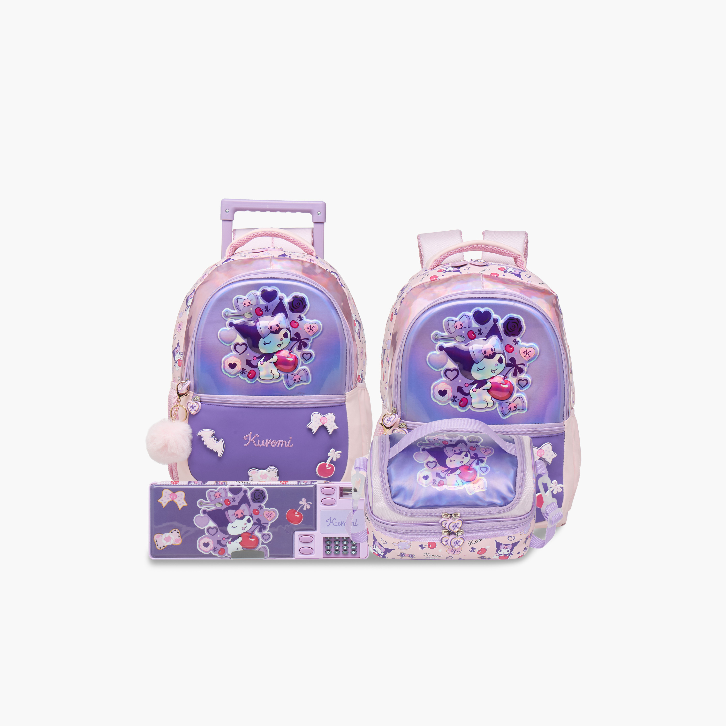 Sanrio Kuromi Print Backpack with Adjustable Straps and Zip Closure - 16 inches-school-bagsandbackpacks-backpacks-image-14