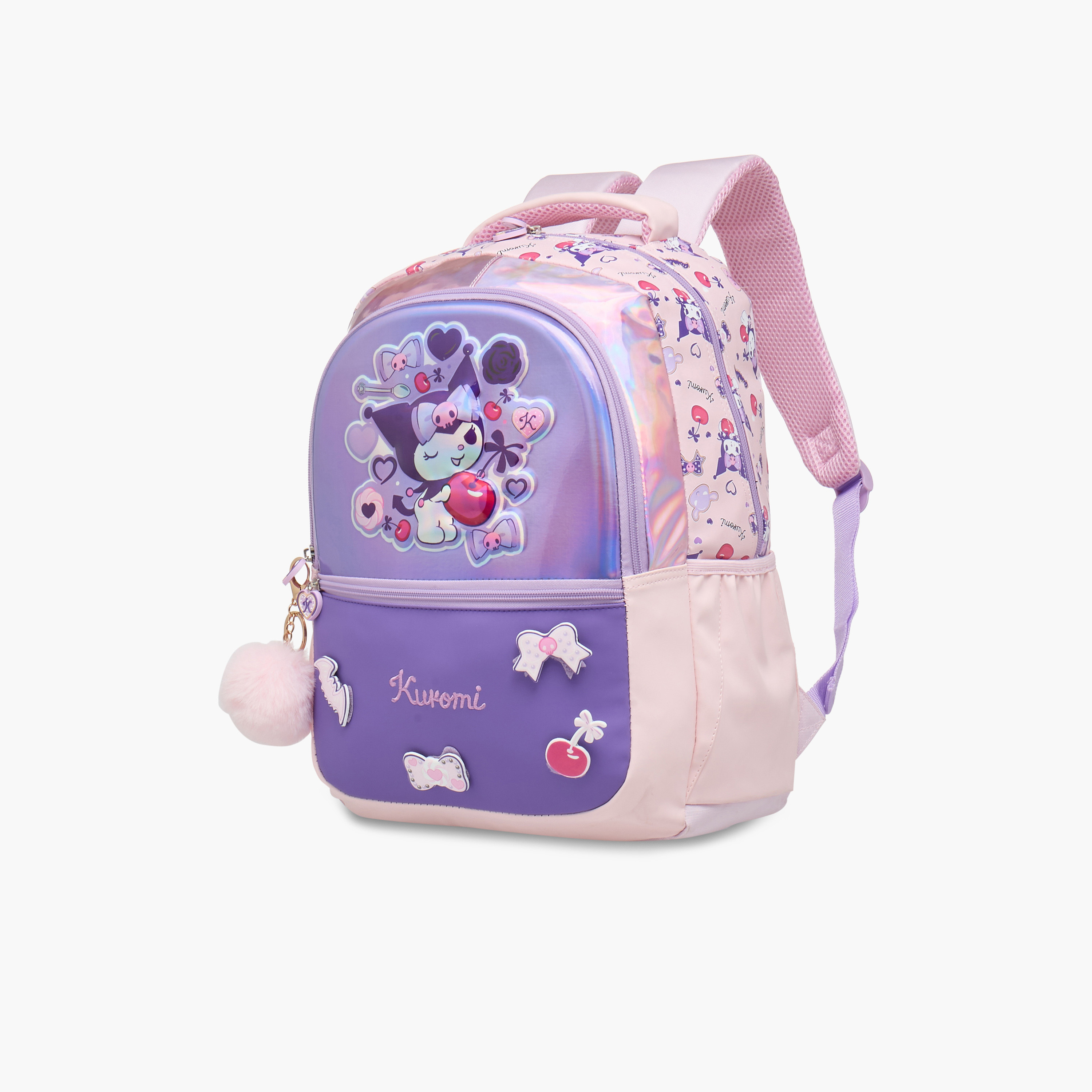 Sanrio Kuromi Print Backpack with Adjustable Straps and Zip Closure - 16 inches-school-bagsandbackpacks-backpacks-image-5