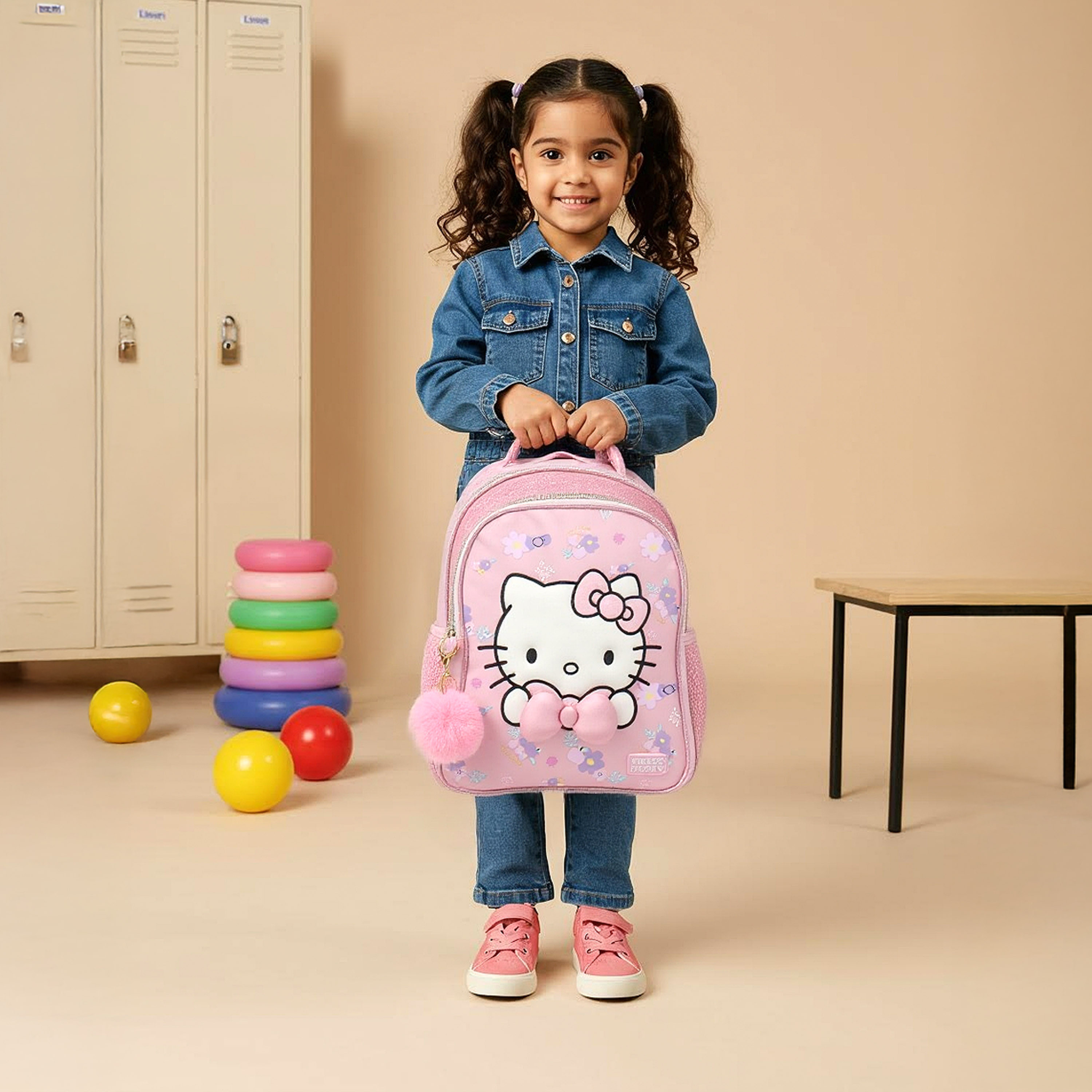 Hello Kitty Printed Backpack with Adjustable Shoulder Straps and Zip Closure - 14 inches-school-bagsandbackpacks-backpacks-image-2