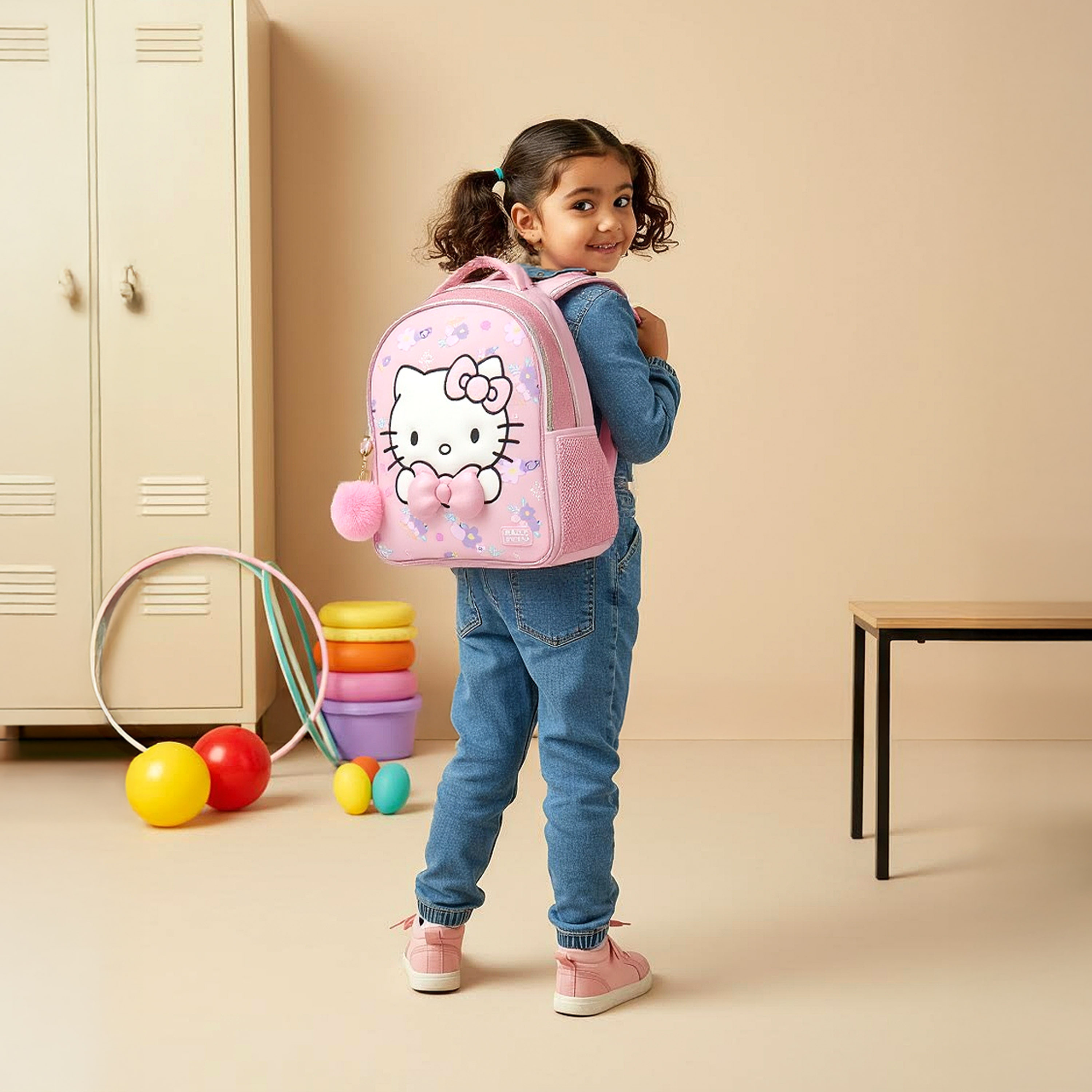 Hello Kitty Printed Backpack with Adjustable Shoulder Straps and Zip Closure - 14 inches-school-bagsandbackpacks-backpacks-image-3