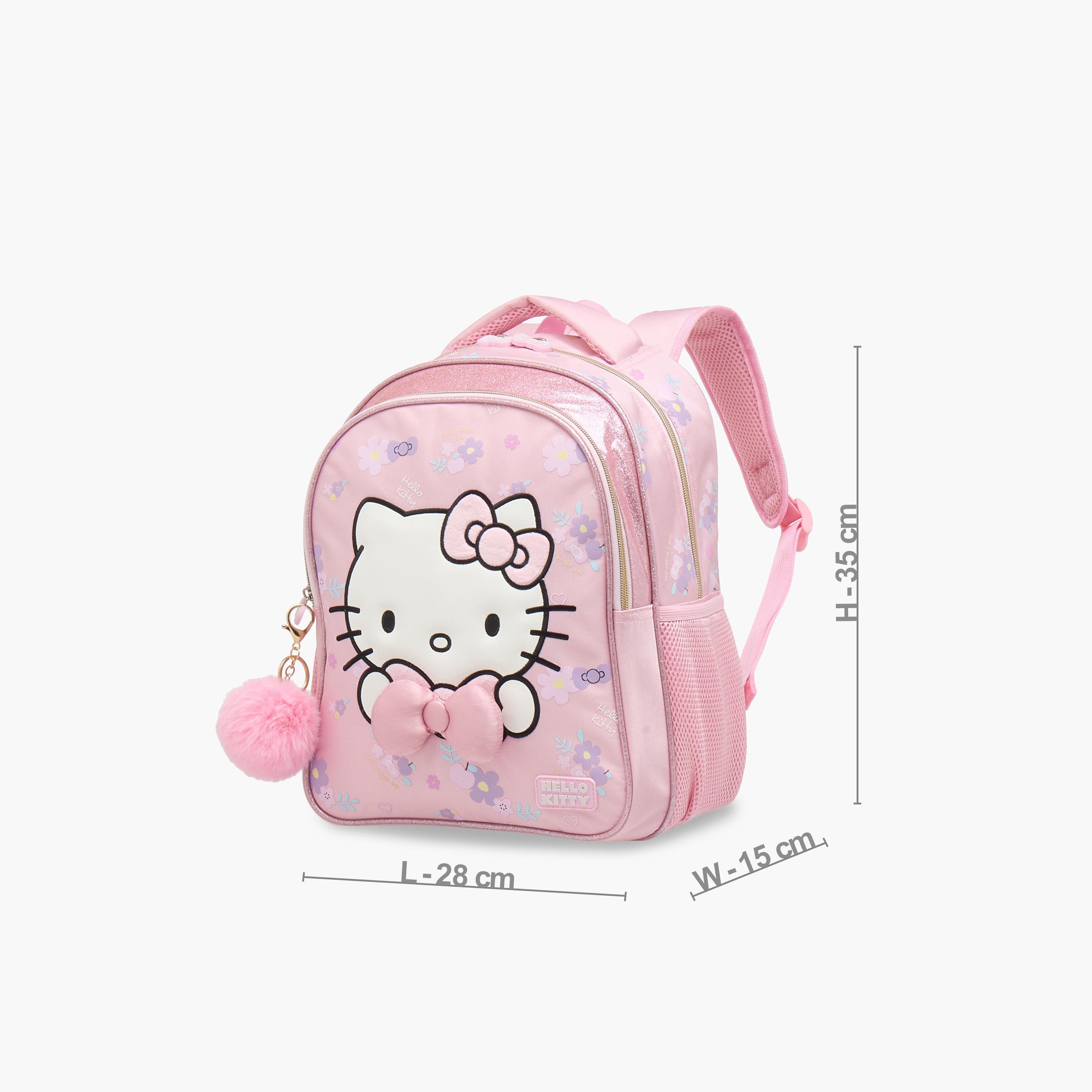Hello Kitty Printed Backpack with Adjustable Shoulder Straps and Zip Closure - 14 inches-school-bagsandbackpacks-backpacks-image-4