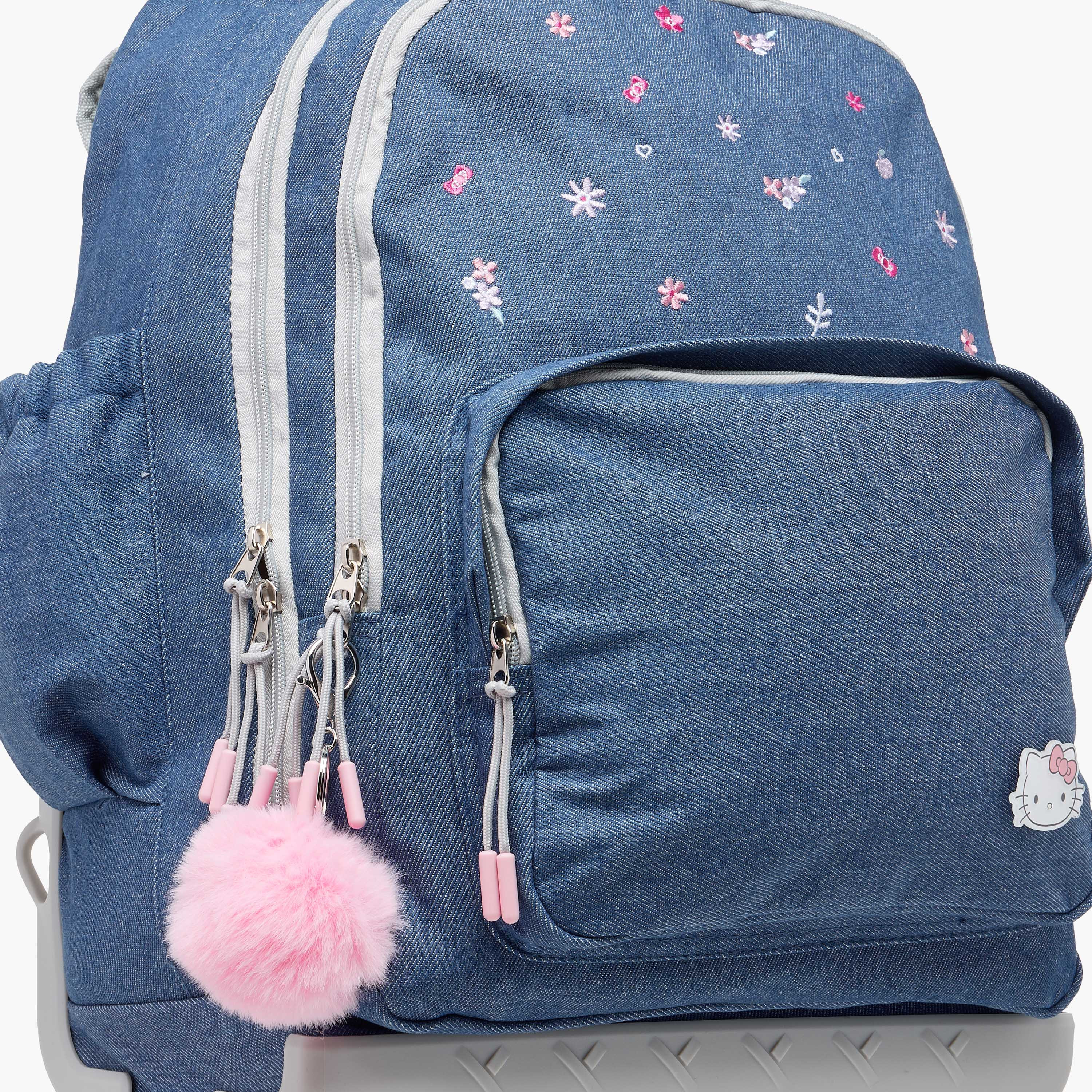 Hello Kitty Print Trolley Backpack with Retractable Handle - 18 inches-school-bagsandbackpacks-trolleybags-image-9