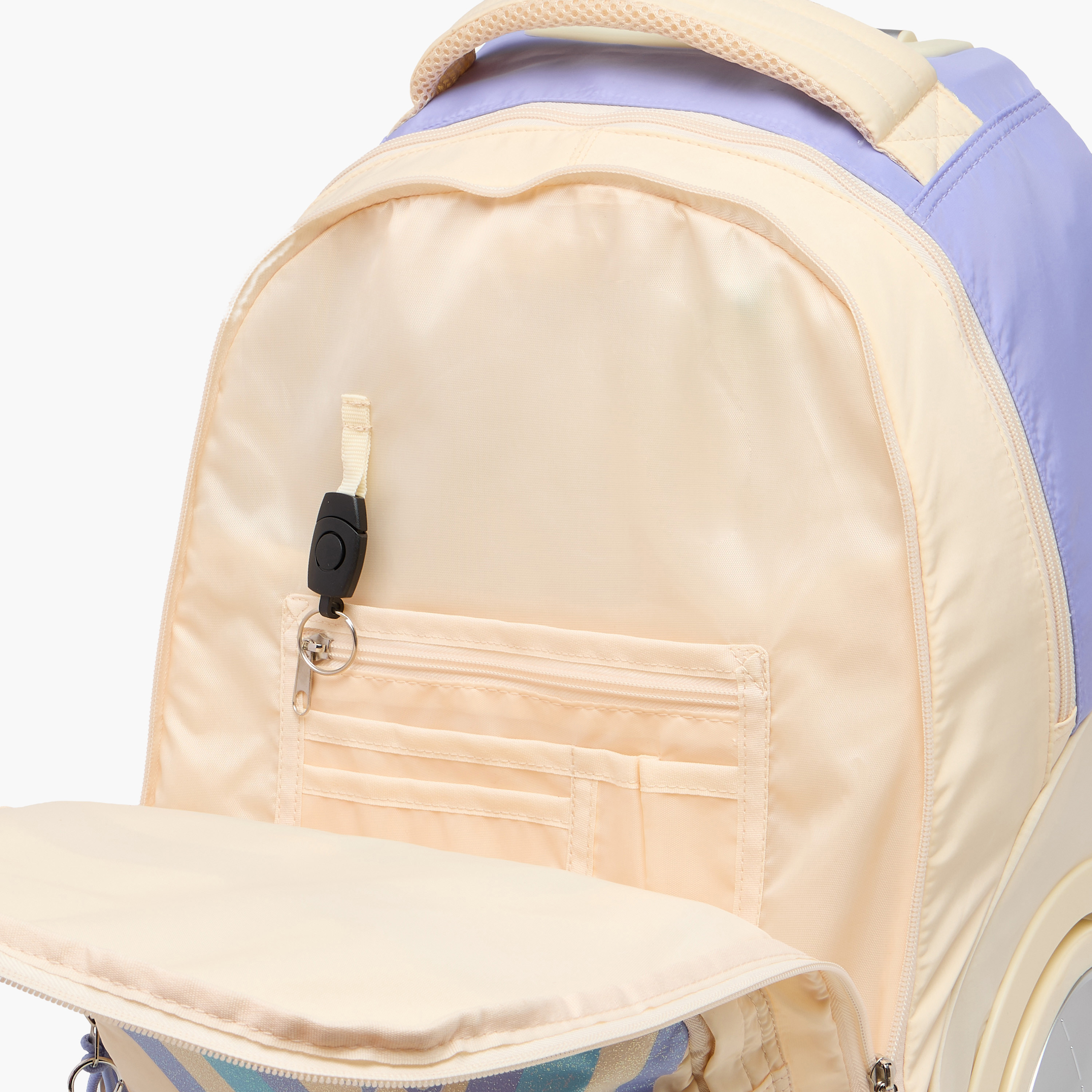 Barbie Print Trolley Backpack with Retractable Handle - 18 inches-school-bagsandbackpacks-trolleybags-image-13