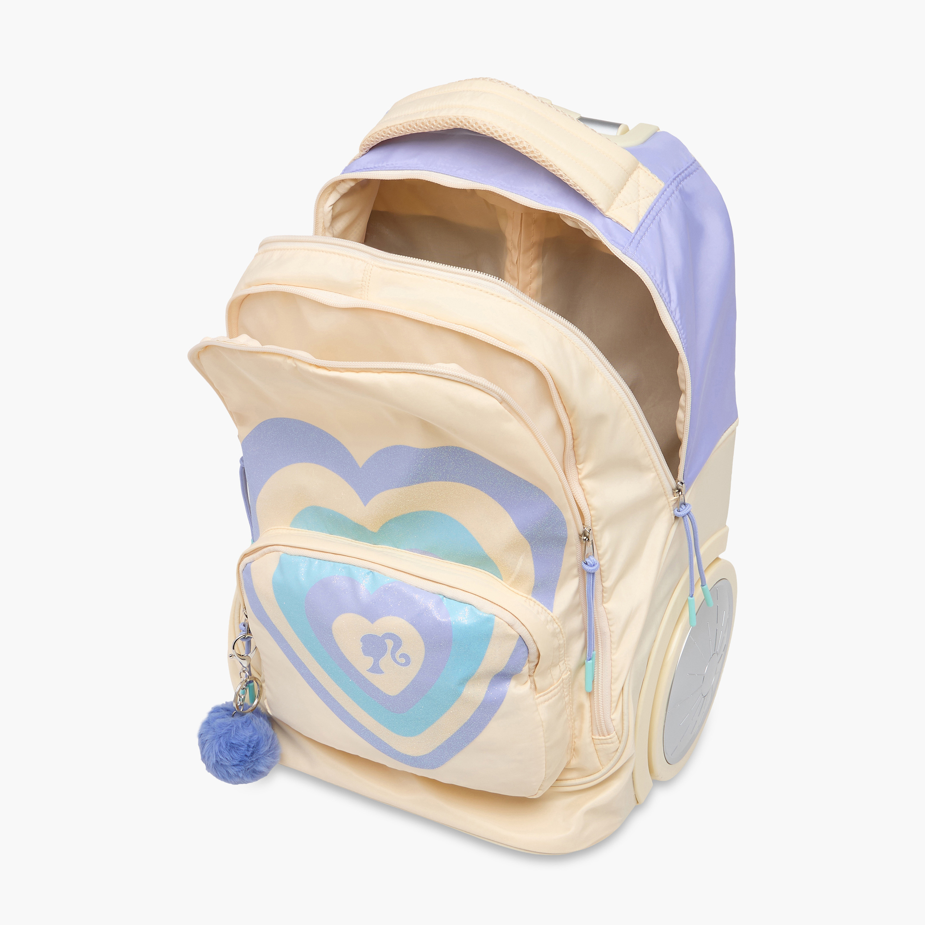 Barbie Print Trolley Backpack with Retractable Handle - 18 inches-school-bagsandbackpacks-trolleybags-image-14