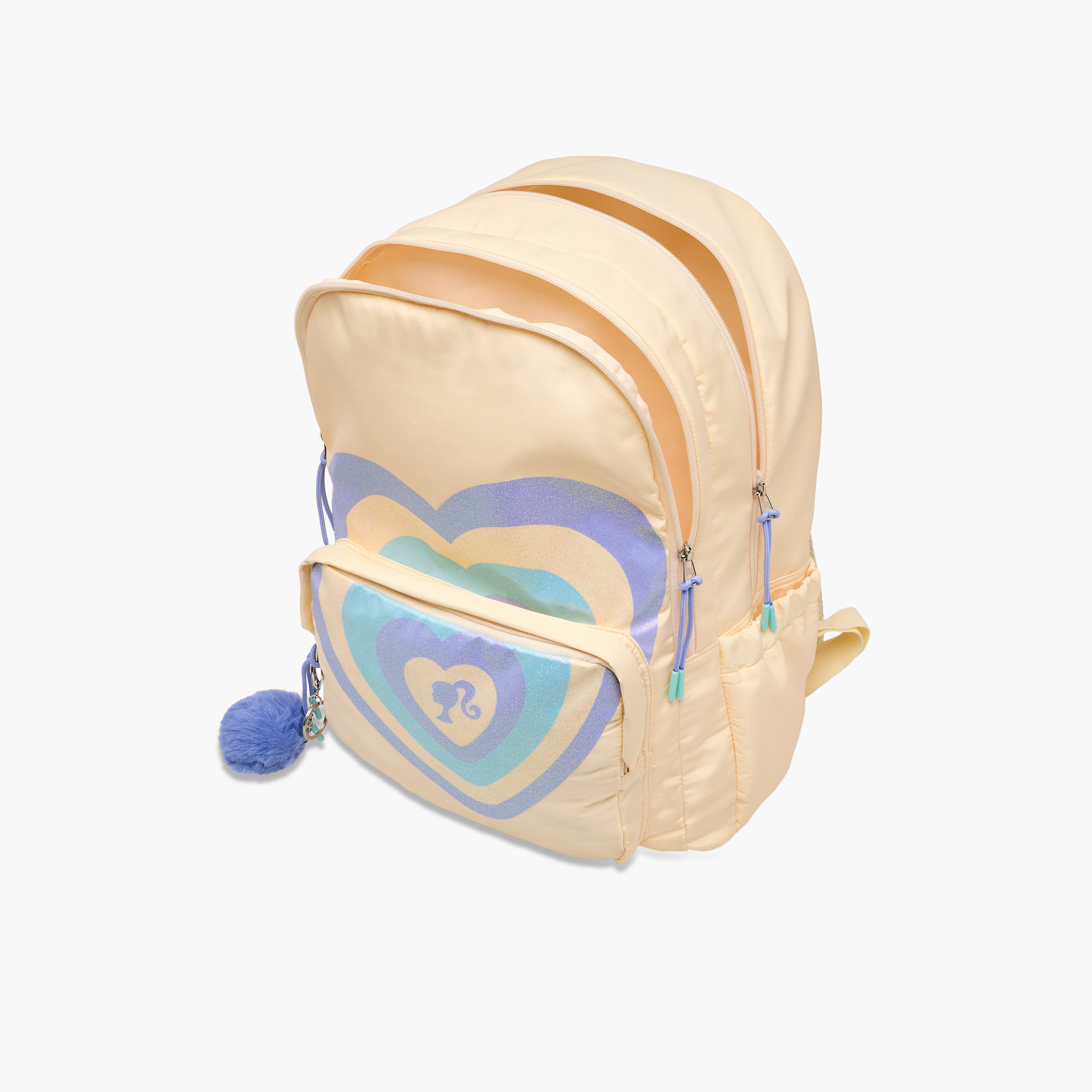 Barbie Heart Print Backpack with Adjustable Straps and Zip Closure - 16.5 inches-school-bagsandbackpacks-backpacks-image-11