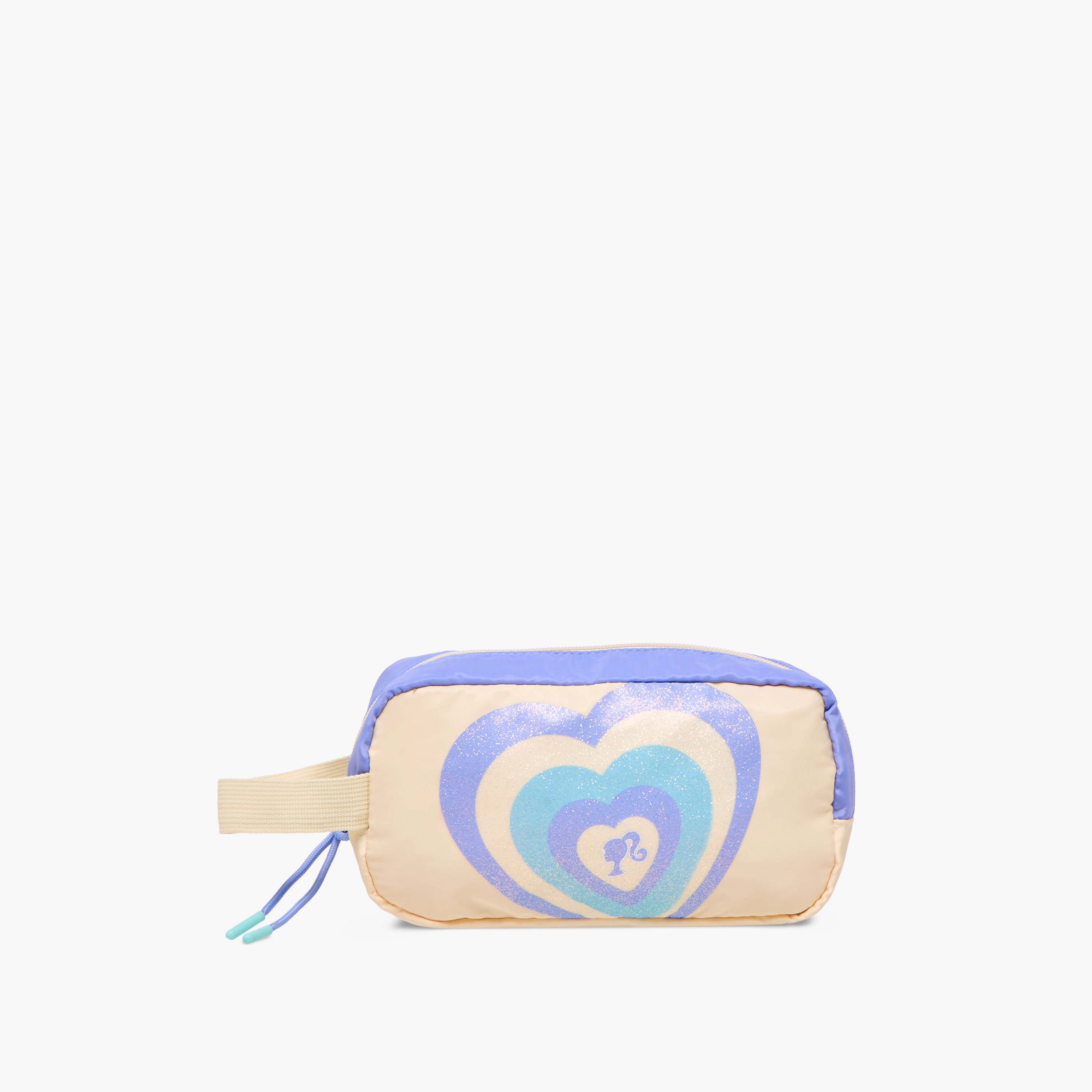 Barbie Heart Print Pencil Pouch with Zip Closure-school-stationery-pencilcases-image-1
