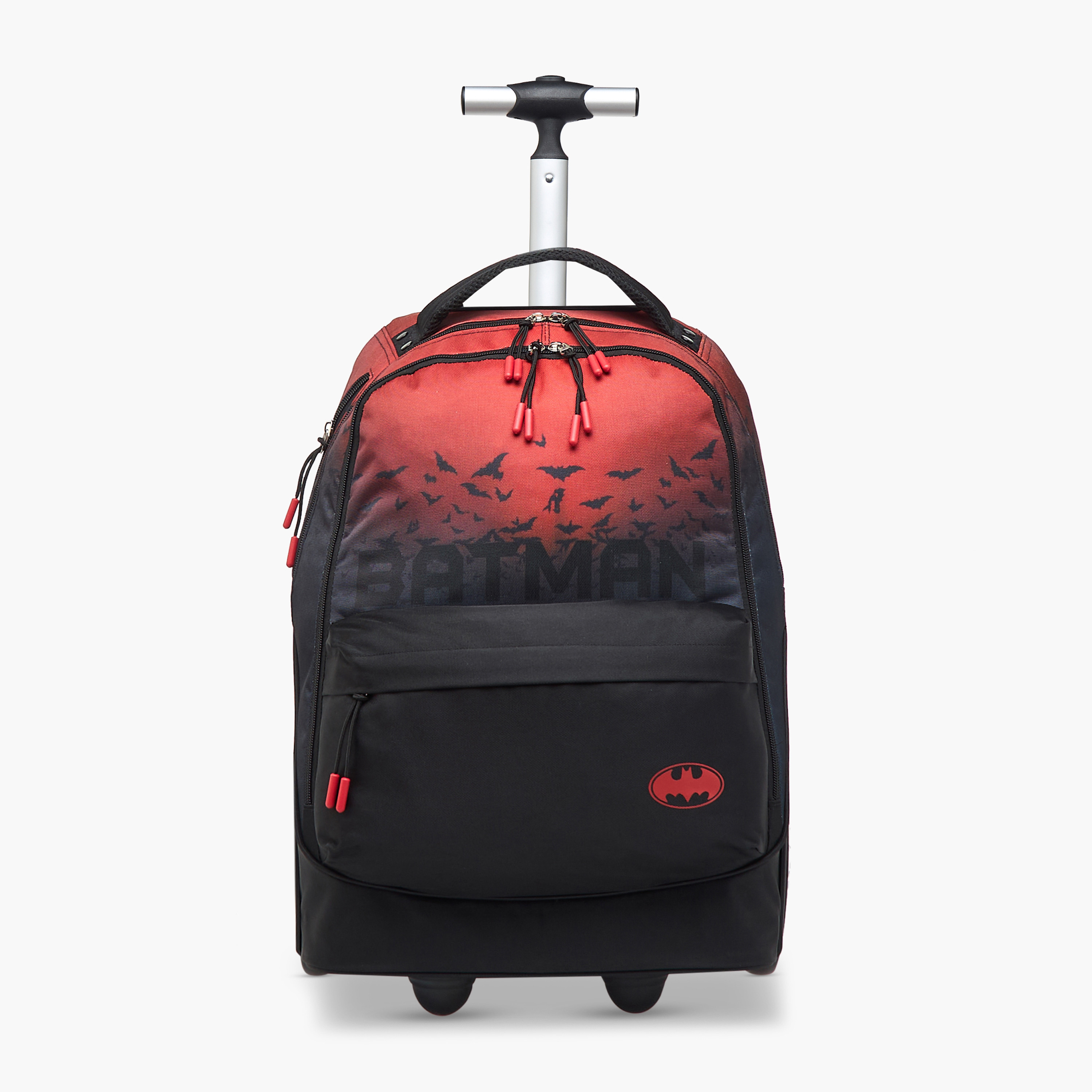 Warner Bros Batman Trolley Bag for Boys 8-13 Years with Laptop Compartment -school-bagsandbackpacks-trolleybags-image-2