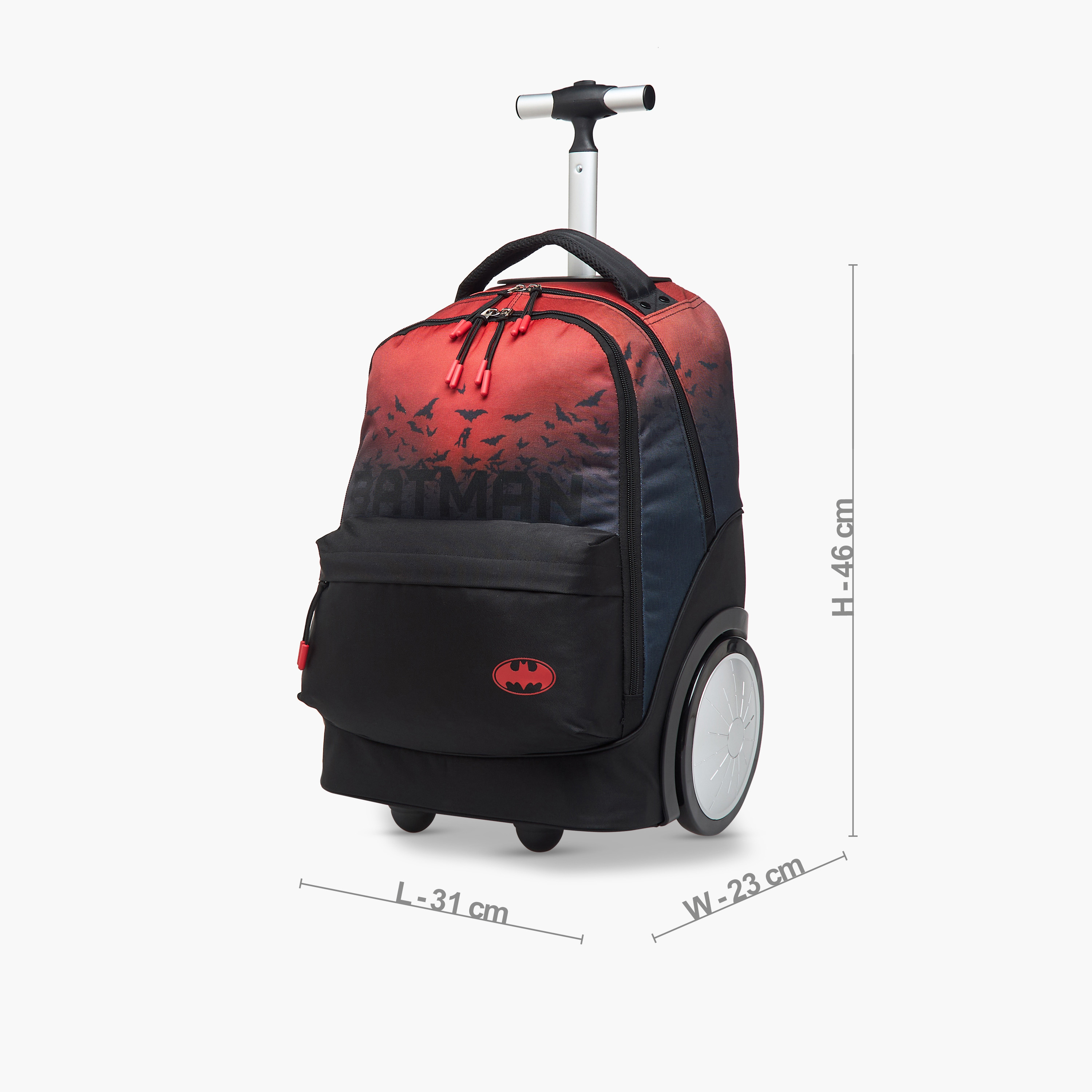 Warner Bros Batman Trolley Bag for Boys 8-13 Years with Laptop Compartment -school-bagsandbackpacks-trolleybags-image-5