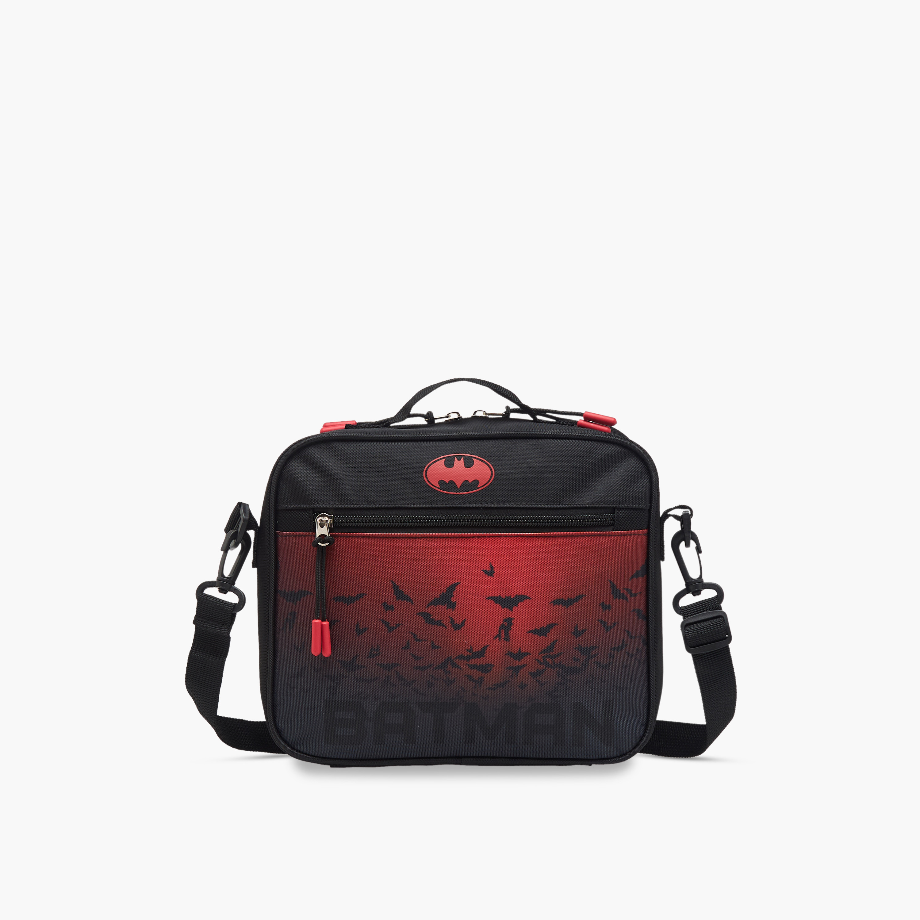 Batman Print Lunch Bag with Zip Closure-school-lunchessentials-lunchbags-image-1