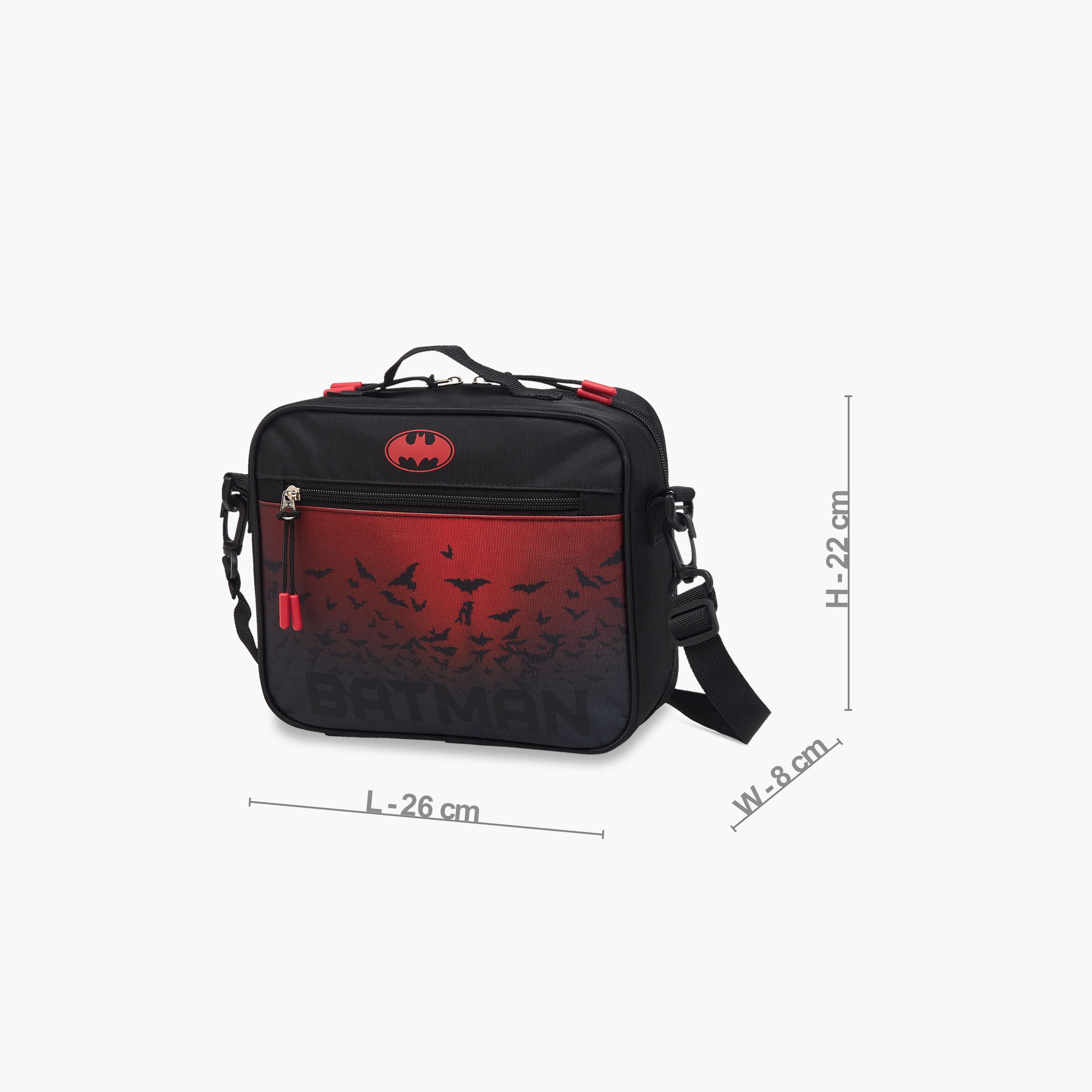 Batman Print Lunch Bag with Zip Closure-school-lunchessentials-lunchbags-image-2