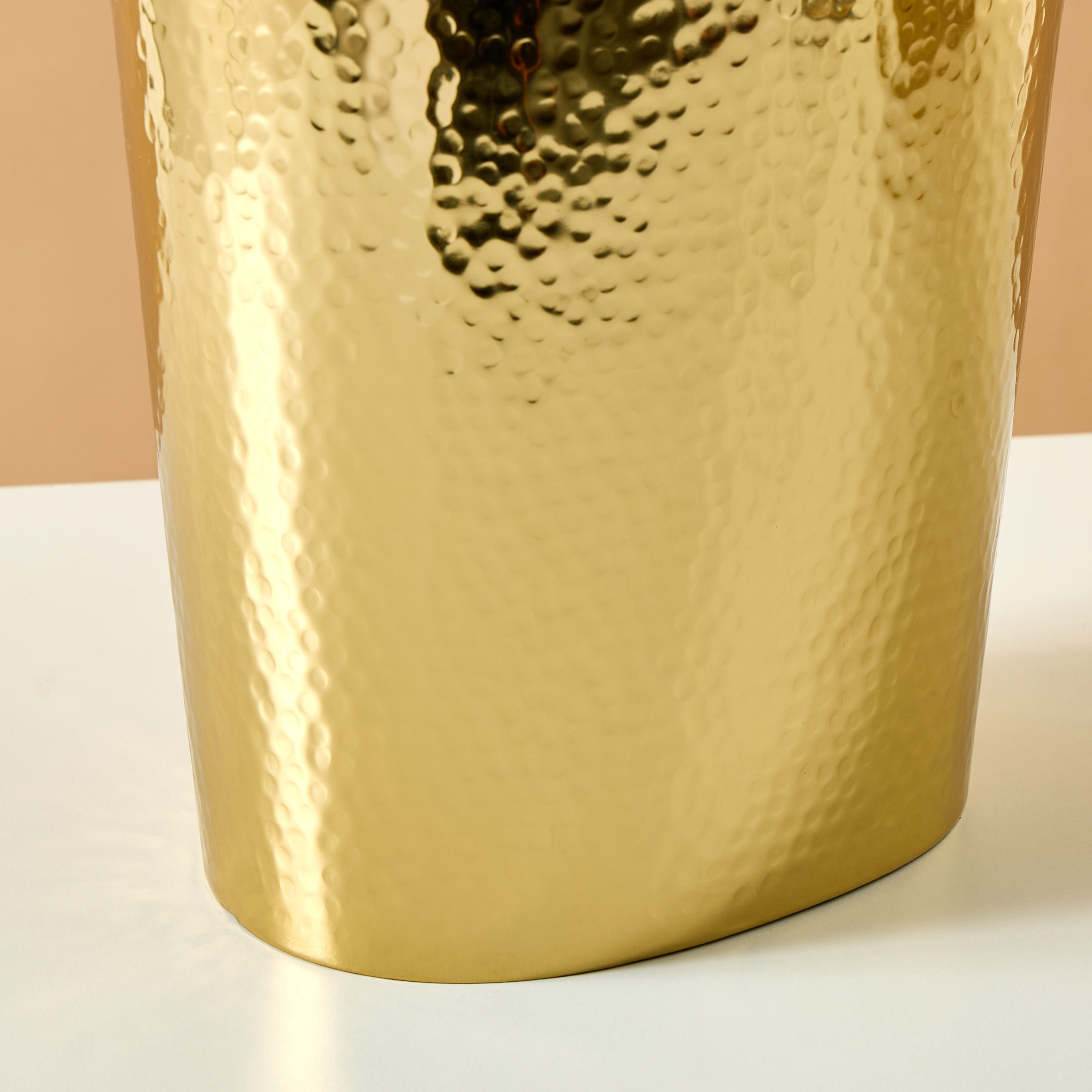 Textured Aluminium Waste Bin - 23x26 cms-household-bathandlaundry-wastebinsandaccessories-image-3