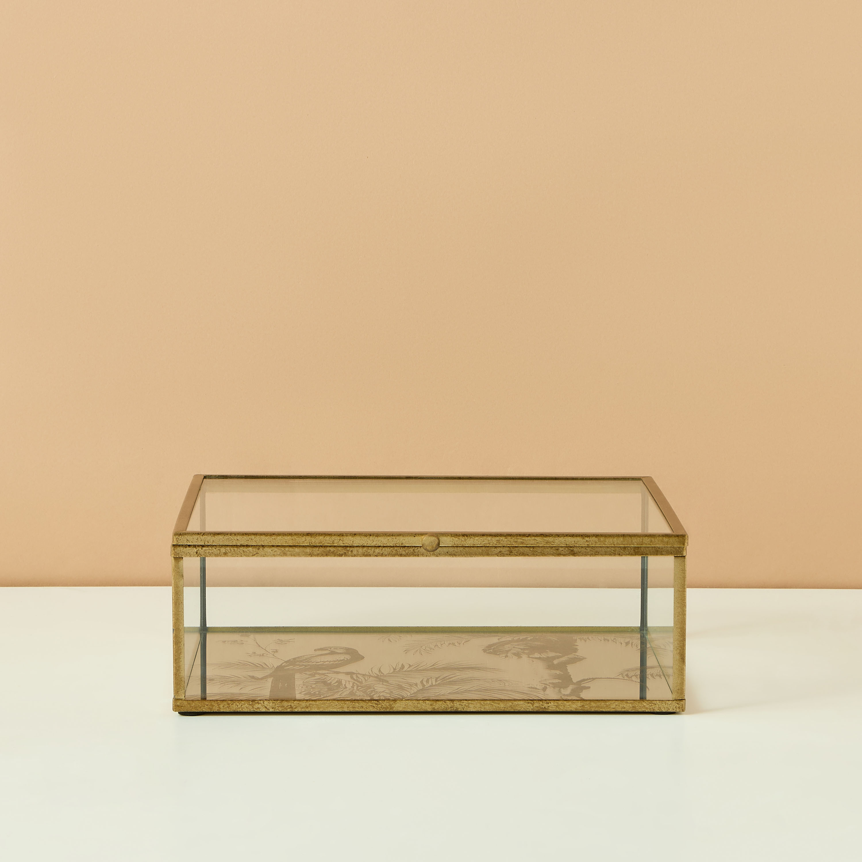 Botanical Print Decorative Glass Box - 23x18x8 cms-household-decor-boxesandtrays-image-2