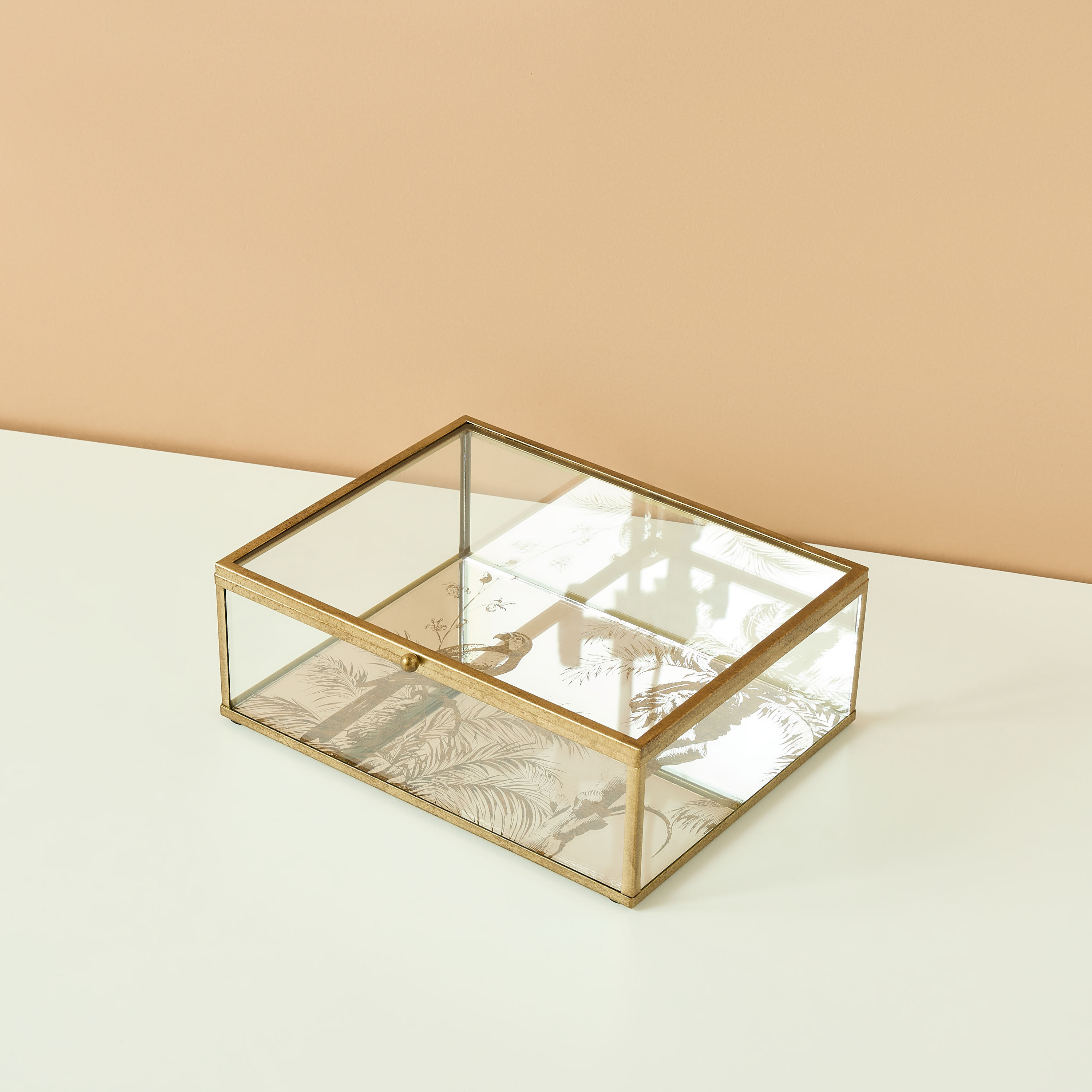 Botanical Print Decorative Glass Box - 23x18x8 cms-household-decor-boxesandtrays-image-3
