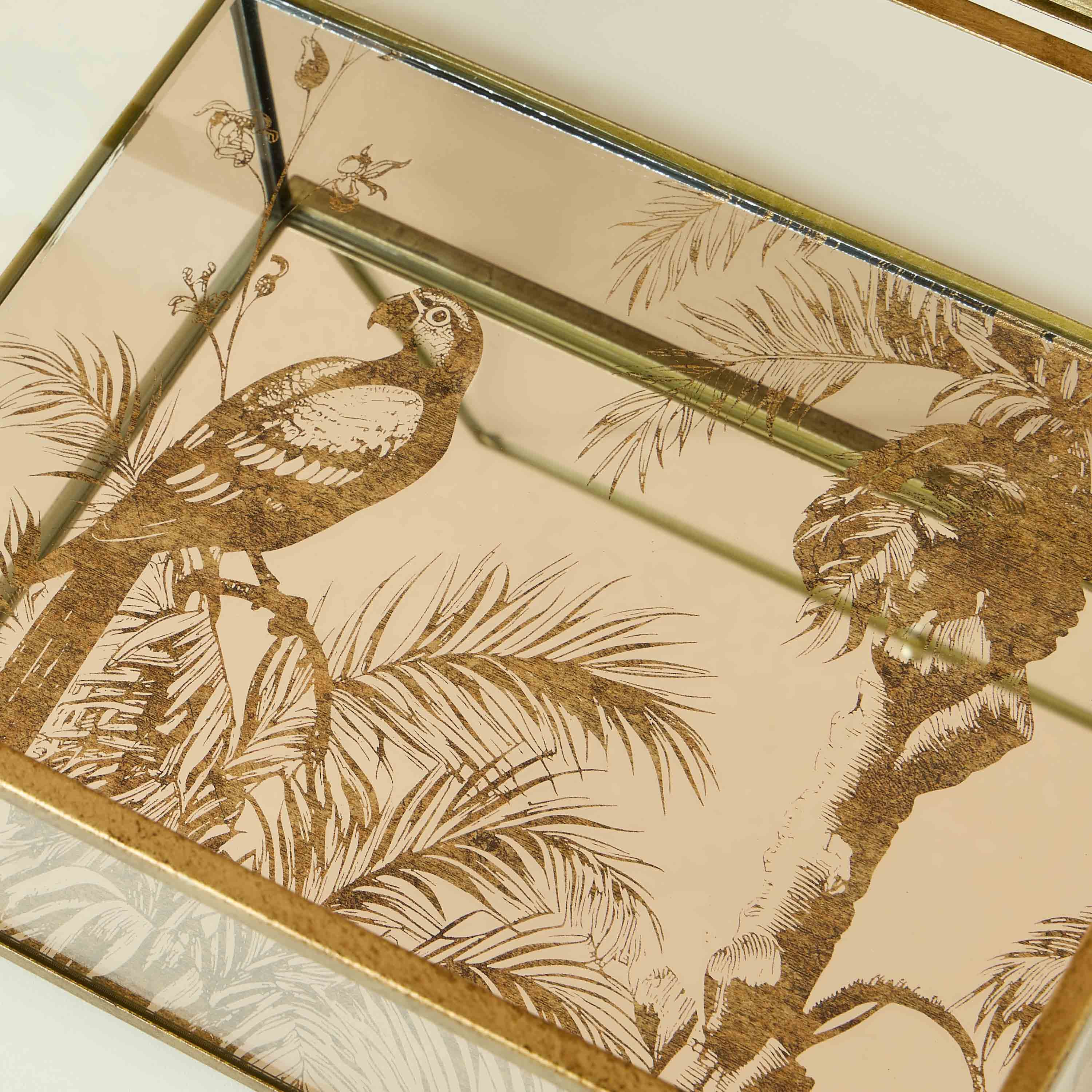 Botanical Print Decorative Glass Box - 23x18x8 cms-household-decor-boxesandtrays-image-5