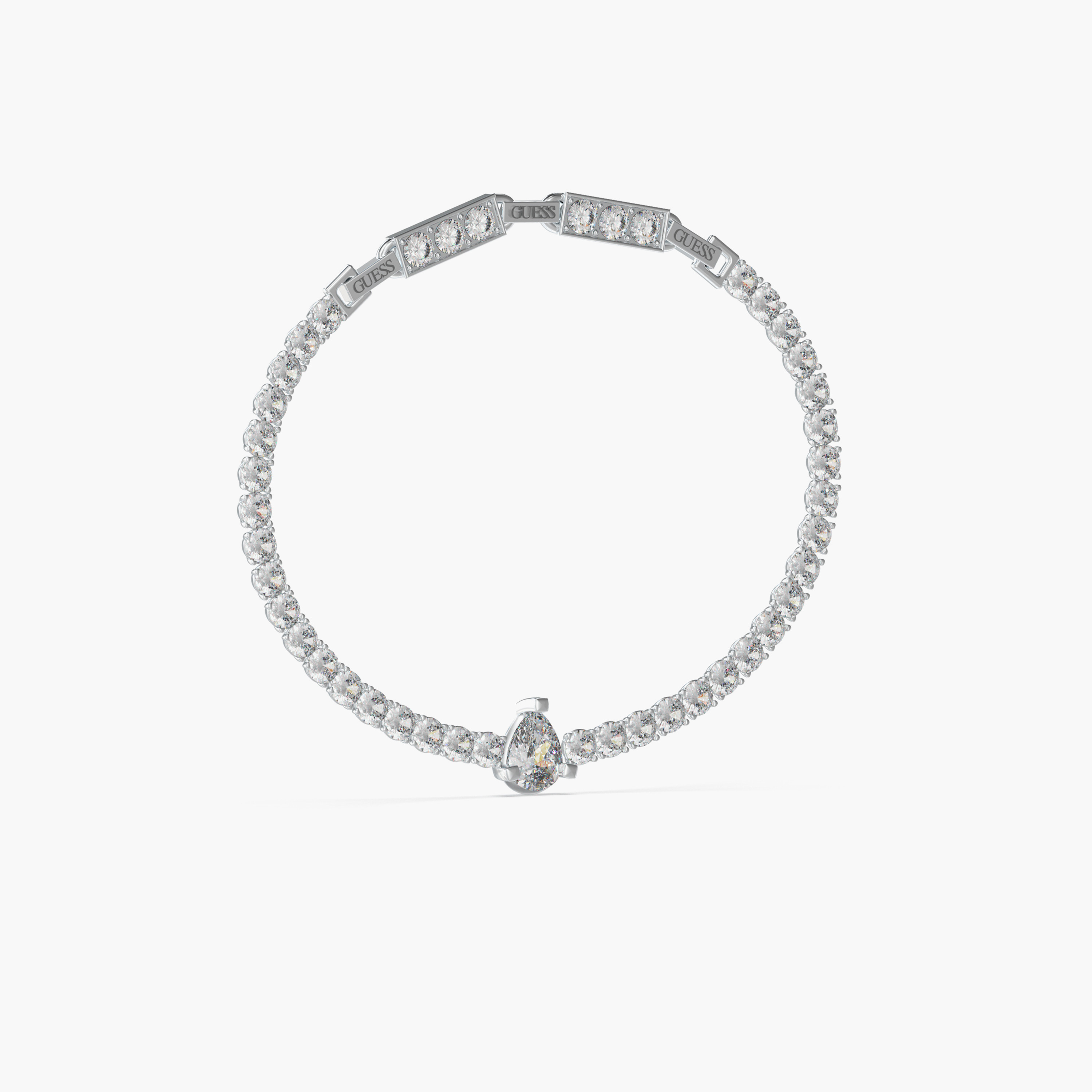 غيس- سوار نسائي تنس دروب سوليتير من الفولاذ-women-watchesandjewellery-jewellery-banglesandbracelets-image-1