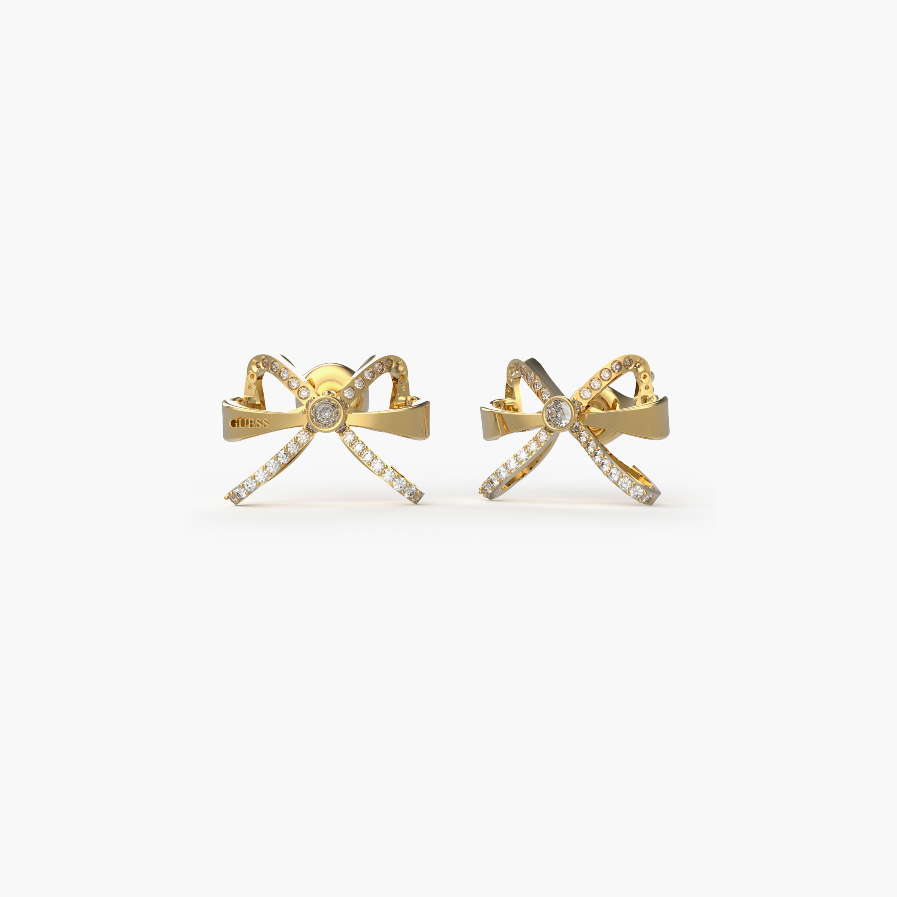 غيس- أقراط فولاذ ذهبية فيونكات 16 مم | JUBE01325JWYGT-U-women-watchesandjewellery-jewellery-earrings-image-1