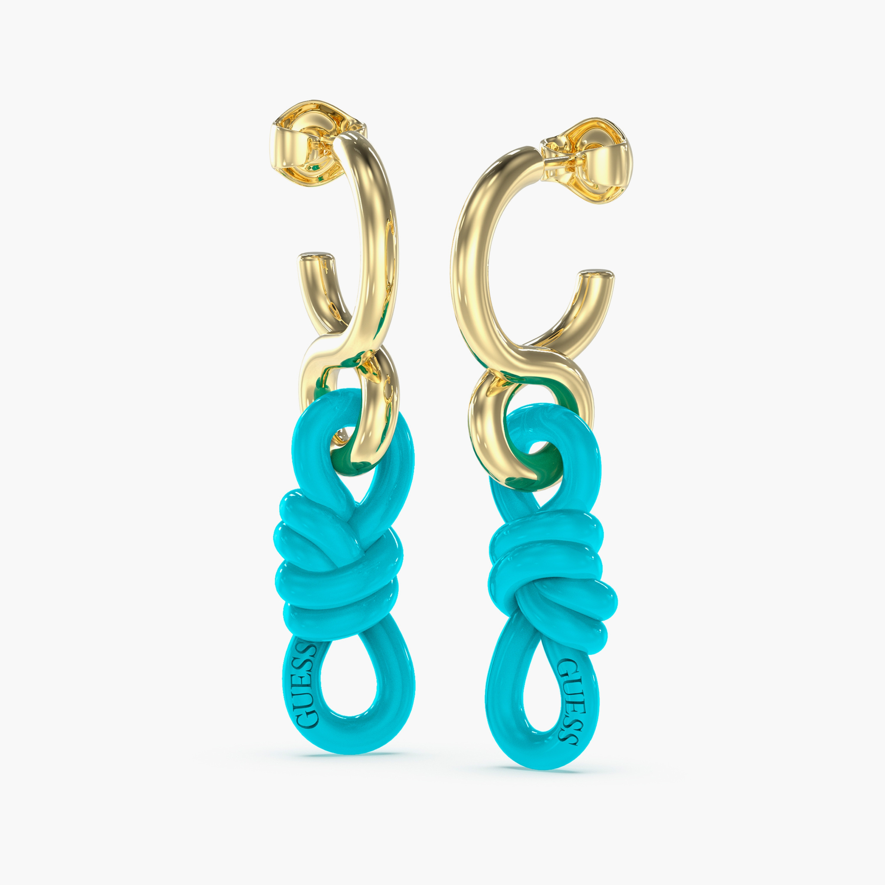 غيس- أقراط من الفولاذ على شكل عقدة صغيرة 40 مم | JUBE04004JWYGTQT-U-women-watchesandjewellery-jewellery-earrings-image-1