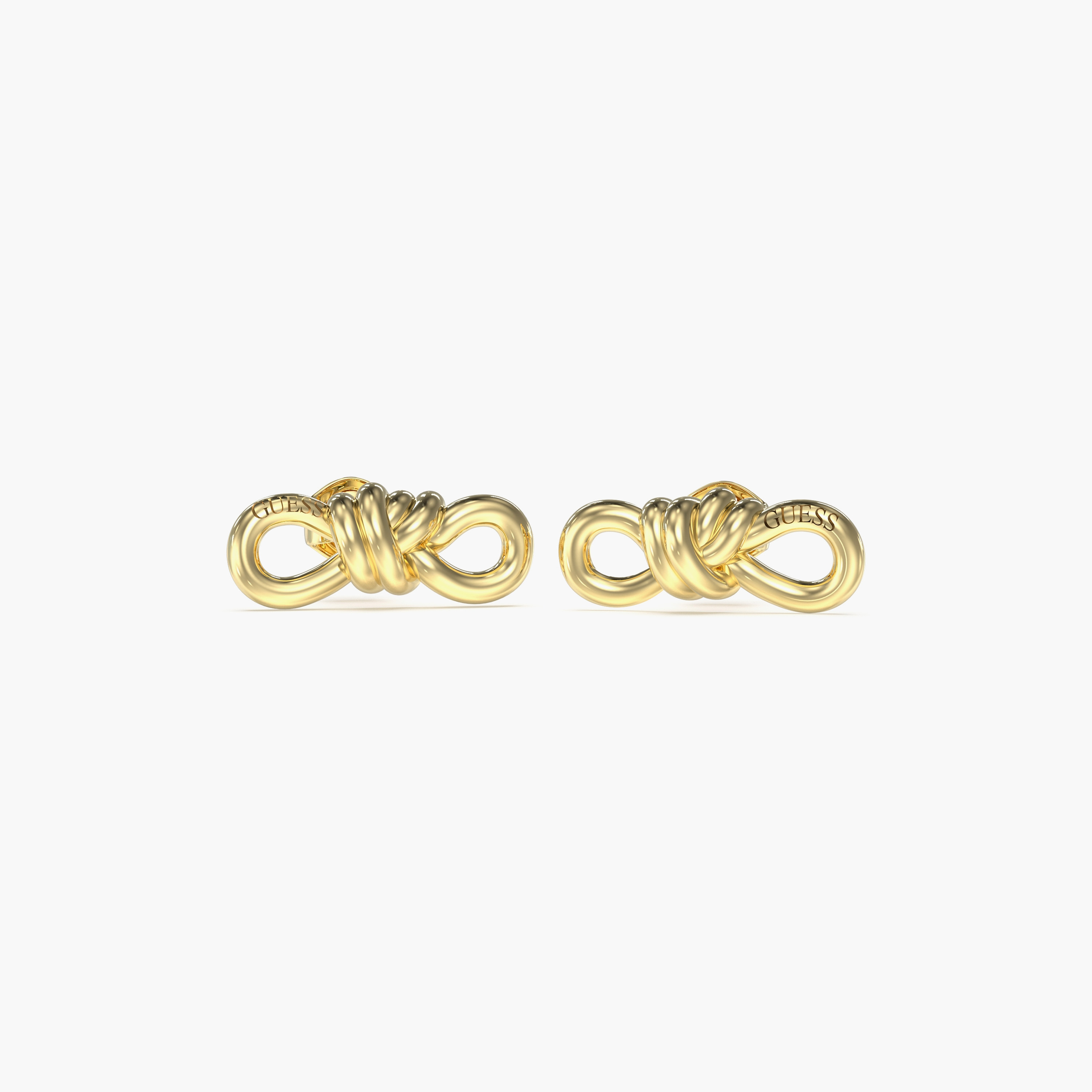 غيس- أقراط فولاذ ذهبية بشكل عقدة 20 مم | JUBE04012JWYGT-U-women-watchesandjewellery-jewellery-earrings-image-1