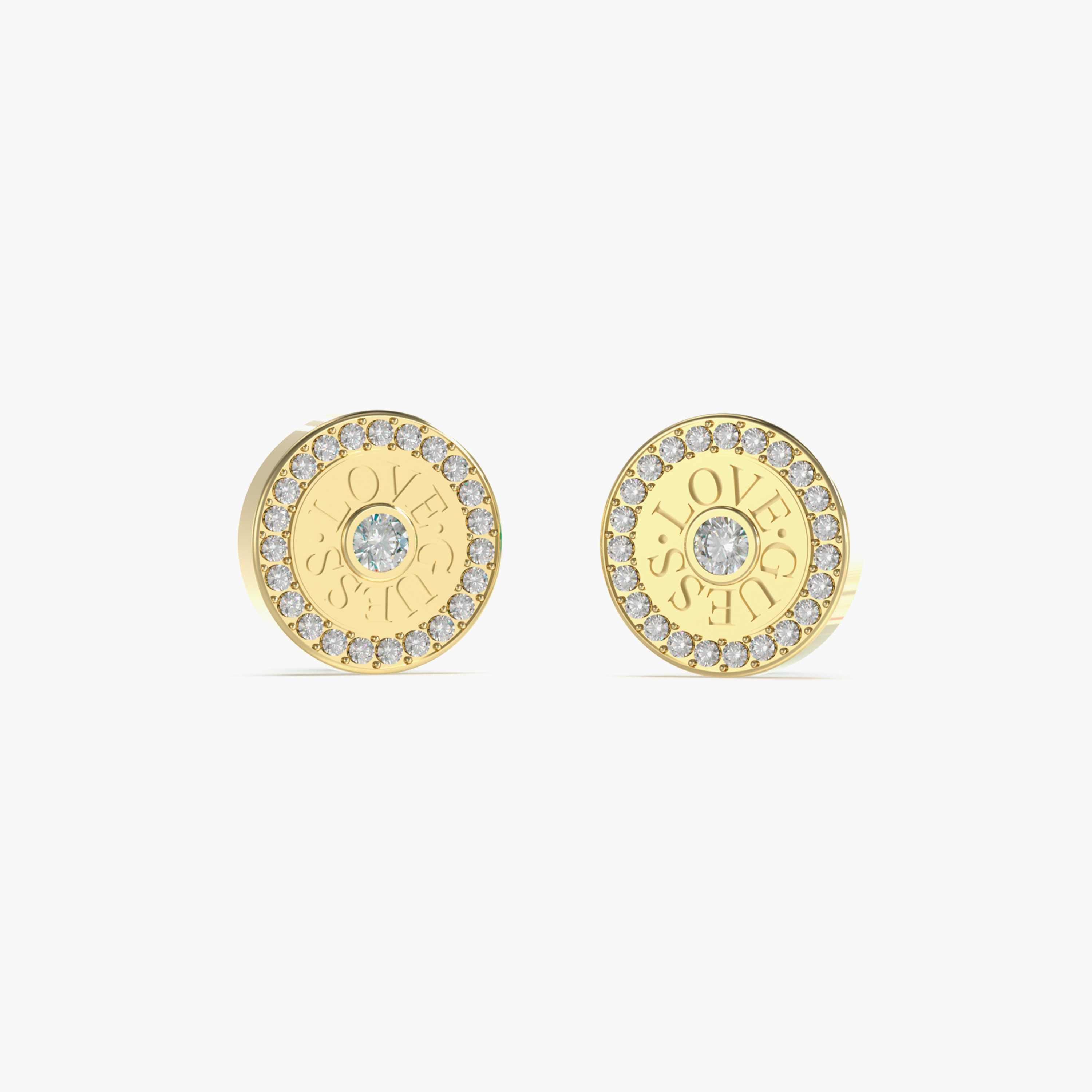 غيس- أقراط فولاذ ذهبية على شكل حب 12 مم | JUBE04081JWYGT-U-women-watchesandjewellery-jewellery-earrings-image-1