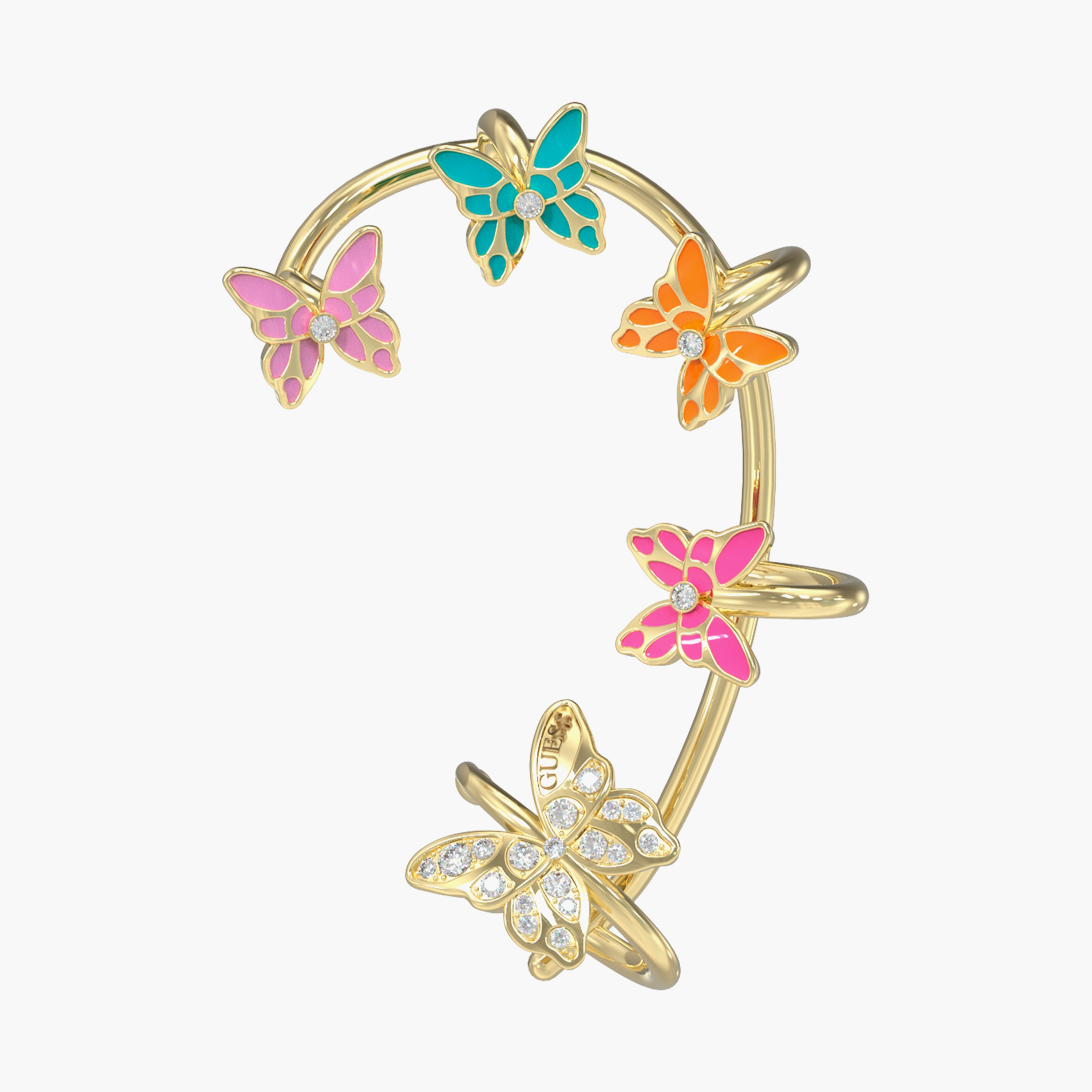 غيس- أقراط فراشة تلتف حول الأذن 45 مم من الفولاذ | JUBE04092JWYGMCT-U-women-watchesandjewellery-jewellery-earrings-image-1