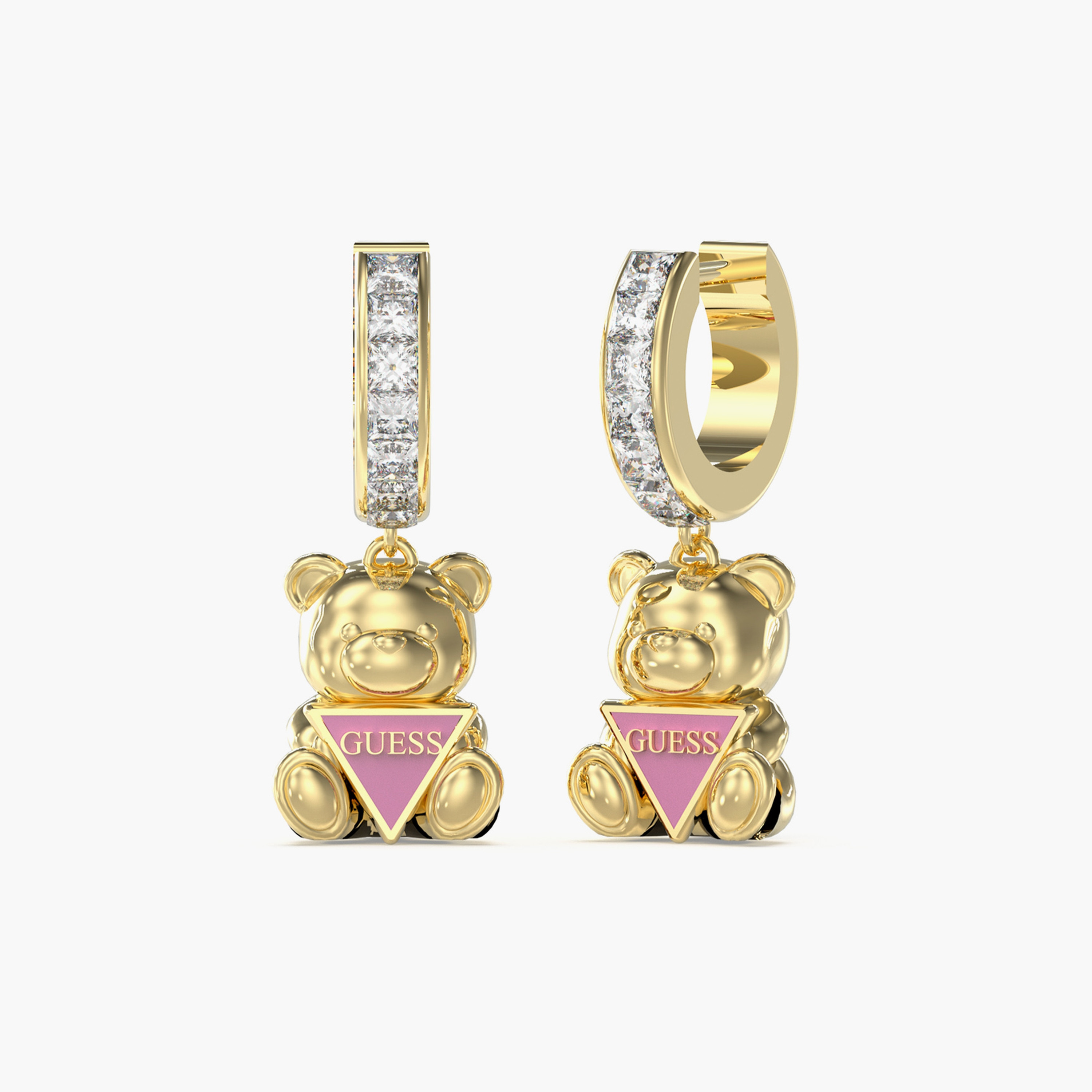 غيس- أقراط فولاذ هاجيز على شكل دب 22 مم | JUBE04179JWYGLPT-U-women-watchesandjewellery-jewellery-earrings-image-1