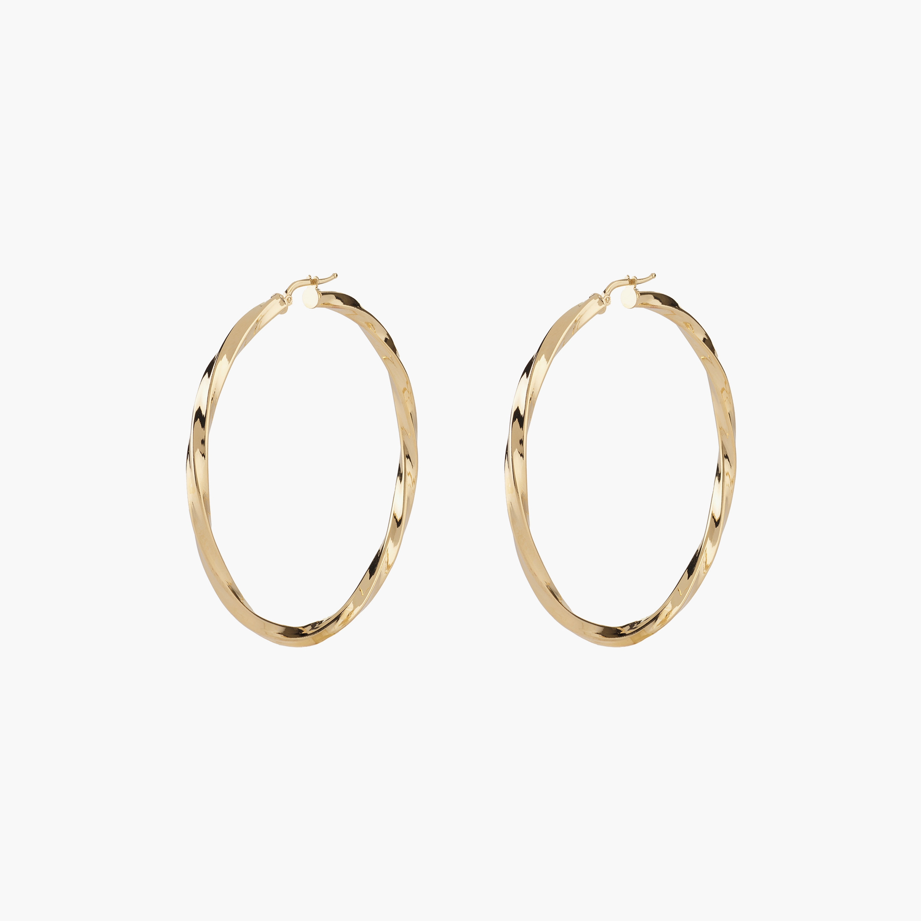 غيس- أقراط دائرية ذهبية خفيفة الوزن تورشون 60 مم من الفولاذ | JUBE04183JWYGT-U-women-watchesandjewellery-jewellery-earrings-image-1