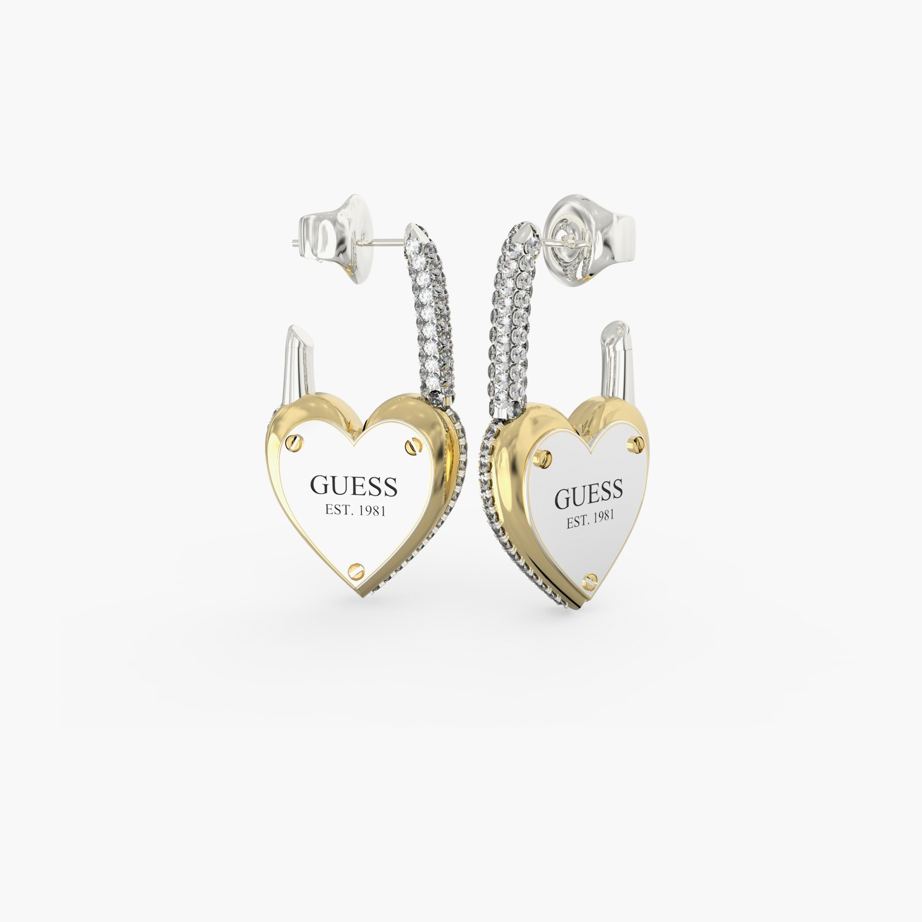 غيس- أقراط هاجيز فولاذية على شكل قلب مرصعة بأحجار 30 مم | JUBE04203JWYGRHT-U-women-watchesandjewellery-jewellery-earrings-image-1