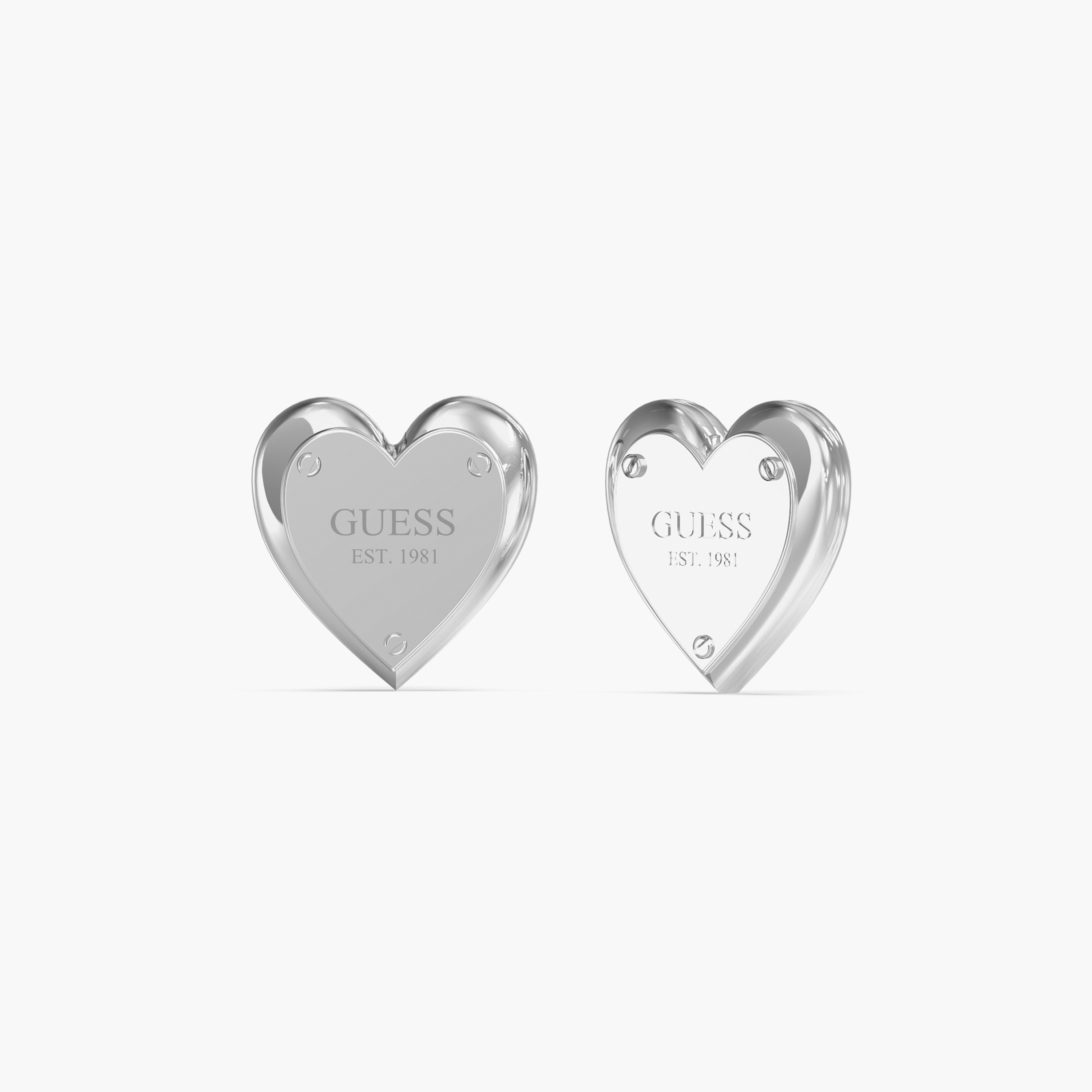 غيس- أقراط فولاذ فضية على شكل قلب 12 مم | JUBE04209JWRHT-U-women-watchesandjewellery-jewellery-earrings-image-1