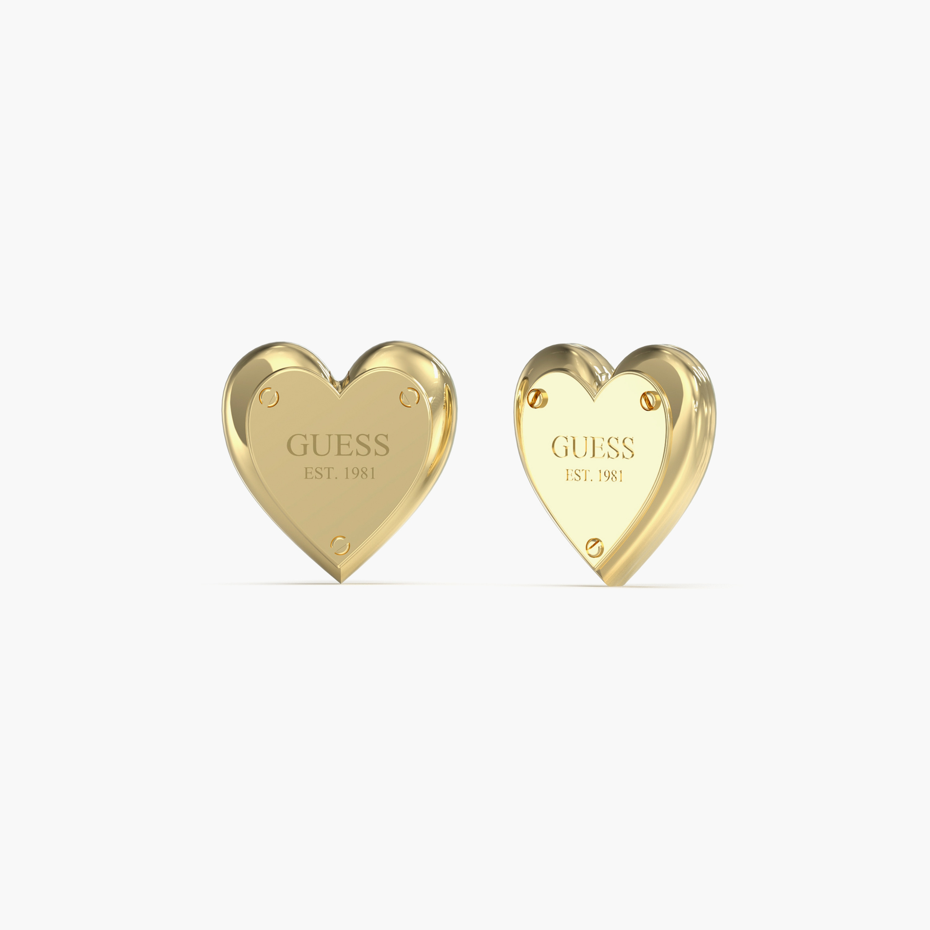 غيس- أقراط فولاذ ذهبية على شكل قلب 12 مم | JUBE04209JWYGT-U-women-watchesandjewellery-jewellery-earrings-image-1