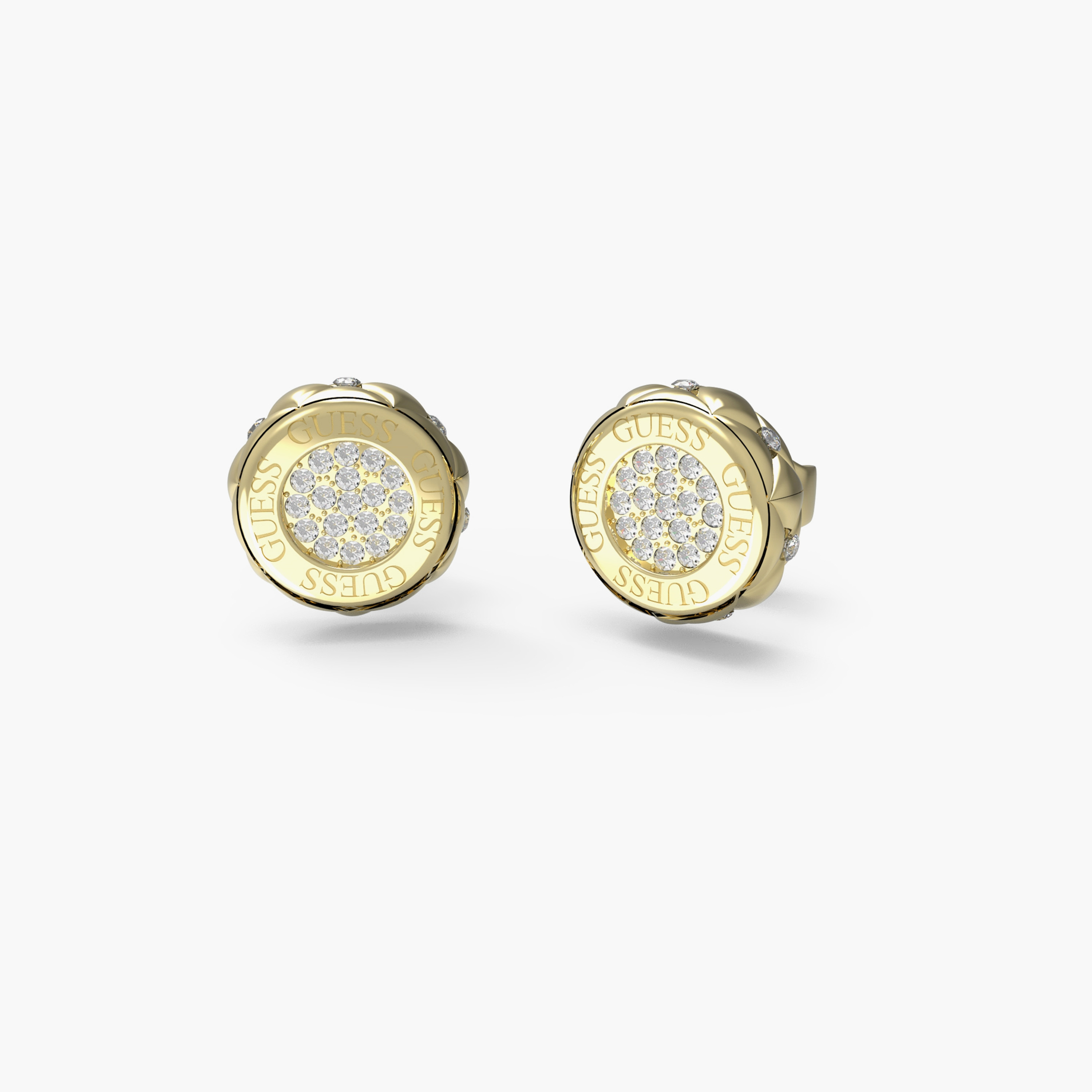 غيس- أقراط فولاذ ذهبية بتصميم ماتيلاس 10 مم | JUBE04595JWYGT-U-women-watchesandjewellery-jewellery-earrings-image-1