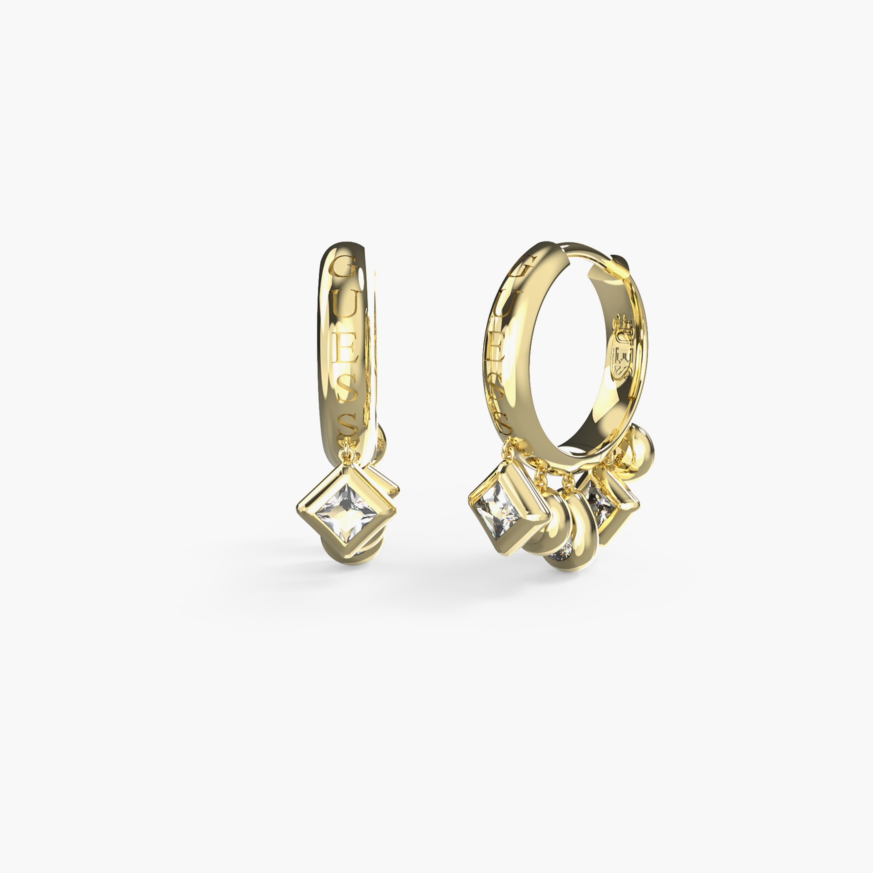 غيس- أقراط فولاذ ذهبية متعددة التعليقات 12 مم | JUBE04648JWYGT-U-women-watchesandjewellery-jewellery-earrings-image-1
