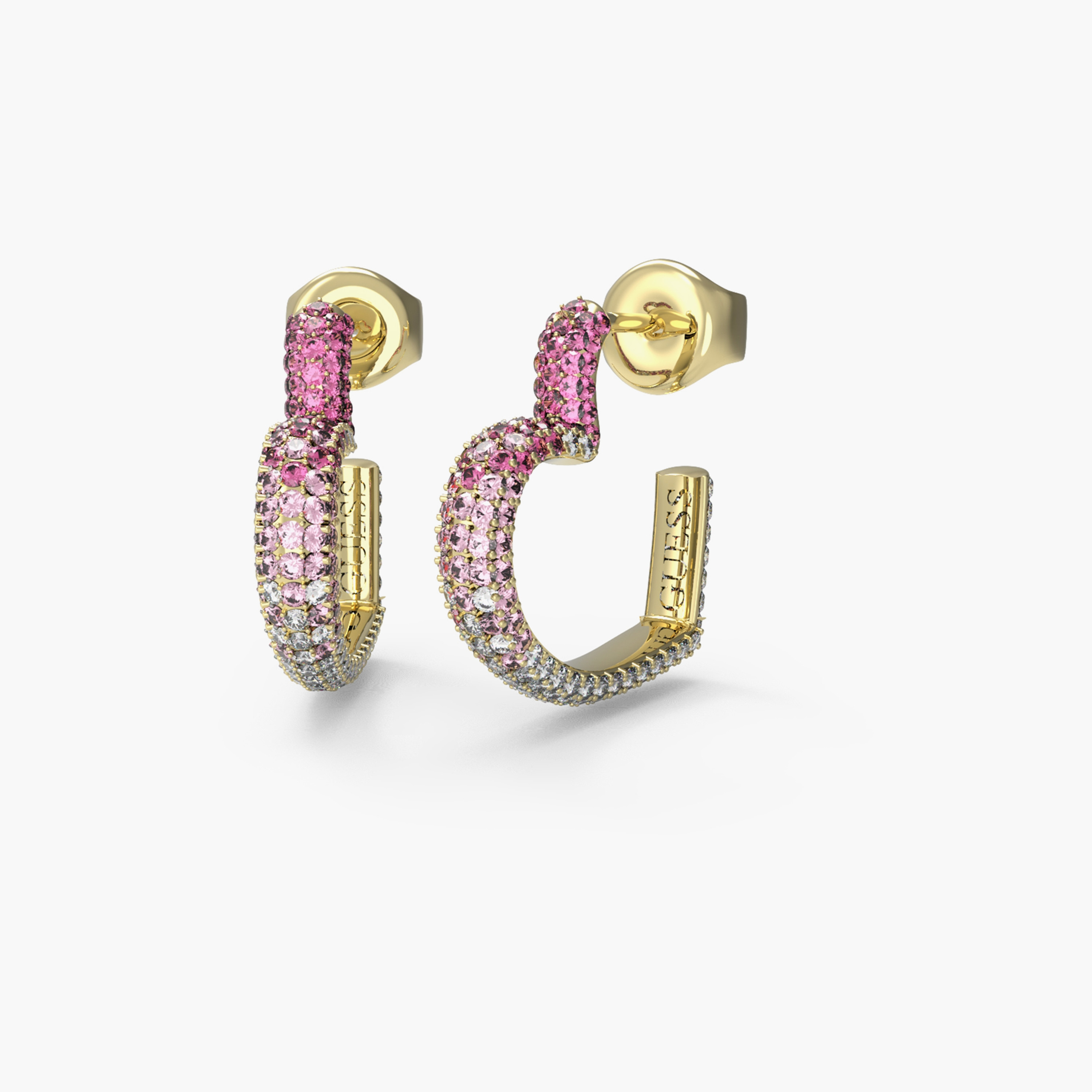 غيس- أقراط فولاذ على شكل قلب مرصع 17 مم | JUBE05006JWYGPKT-U-women-watchesandjewellery-jewellery-earrings-image-1