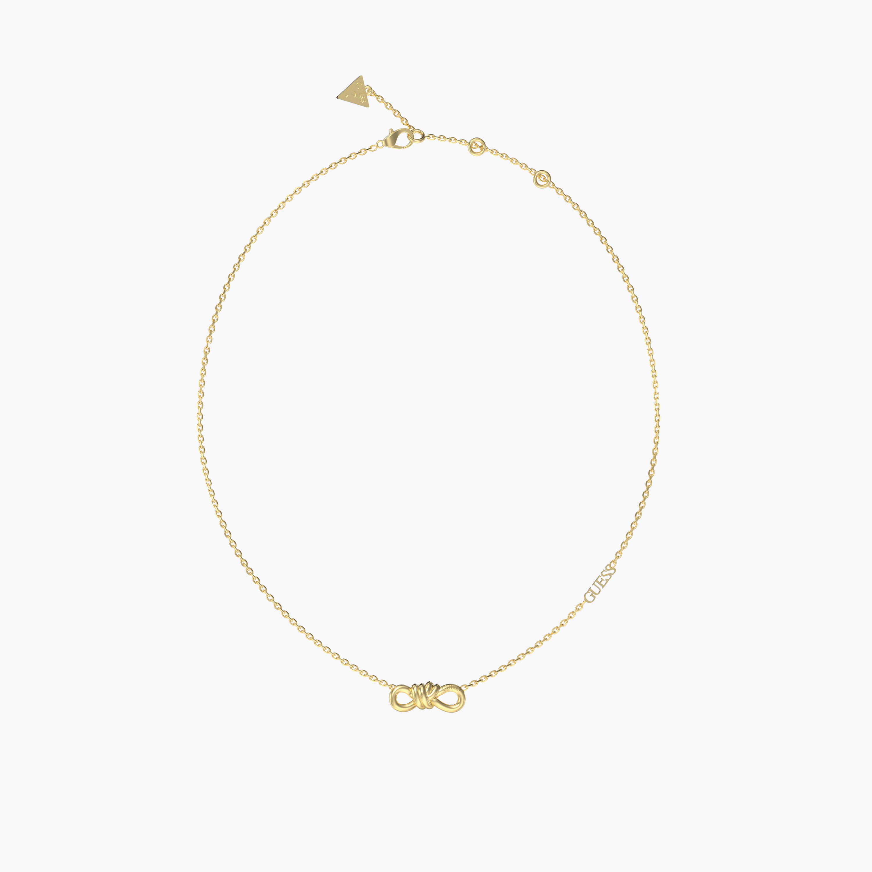 Guess Women's 16-18" Central Knot Mini Gold Necklace Steel-women-watchesandjewellery-jewellery-necklacesandpendants-image-1