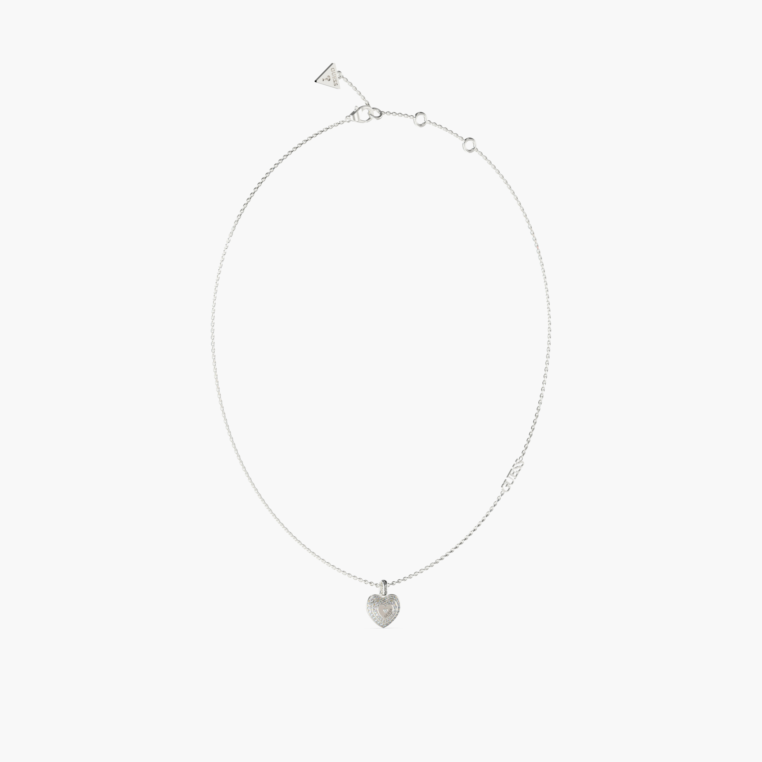 غيس- قلادة نسائية صغيرة - قلب من الكريستال مقاس 16 - 18 بوصة من الفولاذ-women-watchesandjewellery-jewellery-necklacesandpendants-image-1