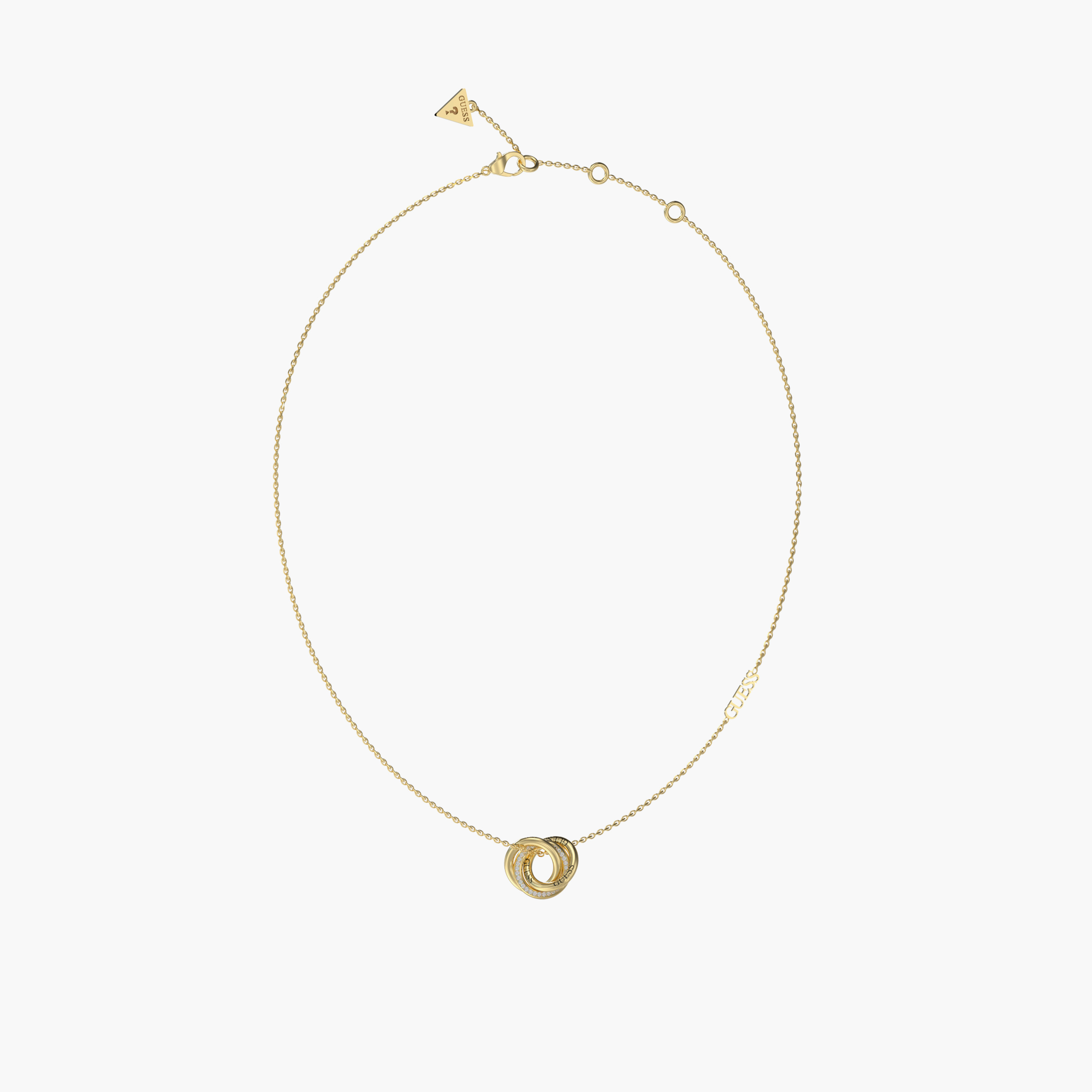 Guess Women's 16"-18" Perfect Mini Links Gold Necklace Steel-women-watchesandjewellery-jewellery-necklacesandpendants-image-1